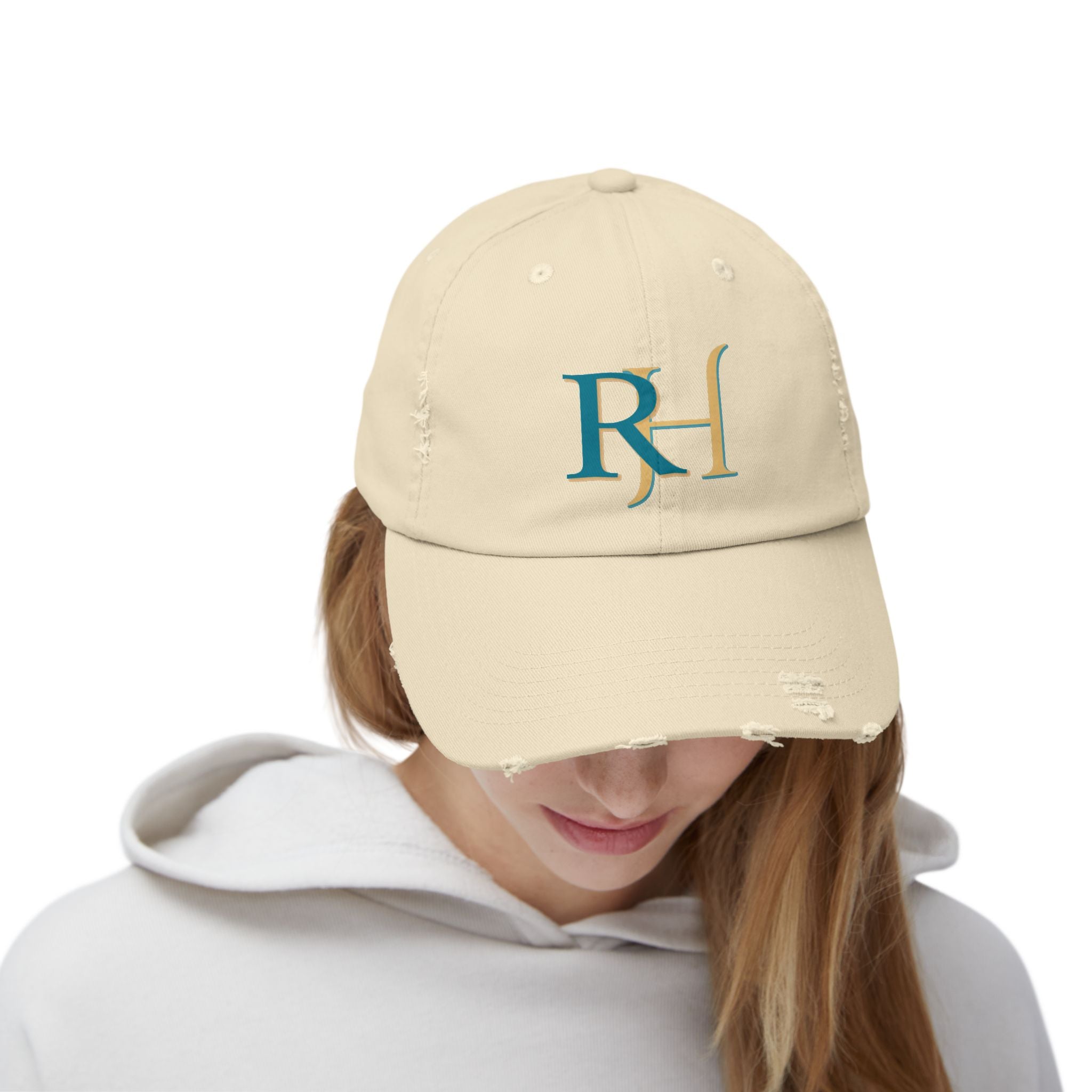 Distressed RH Monogram Cap Reverse Harem