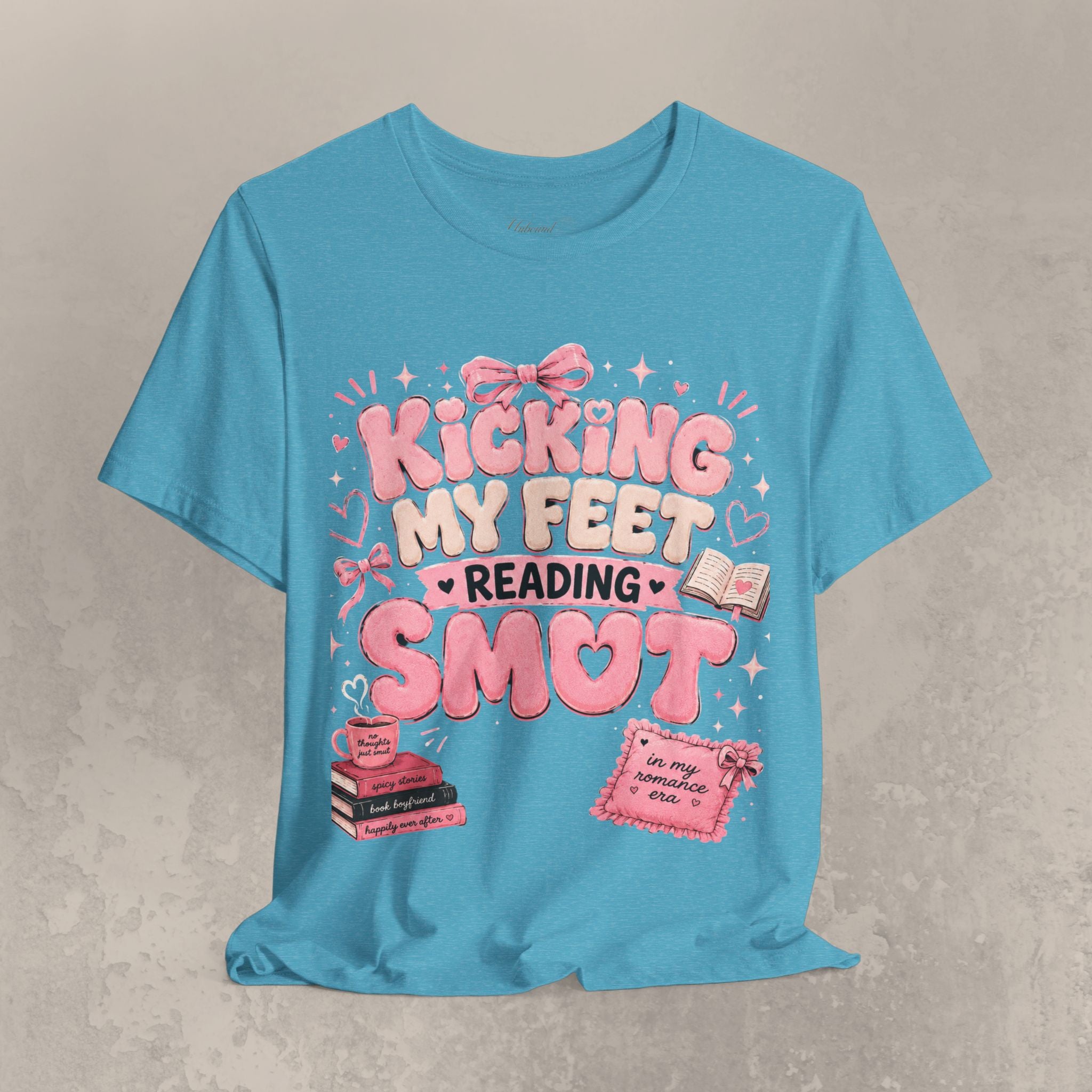 Reading Smut T-Shirt — Kicking My Feet Graphic Tee for Bookish Romance Fans