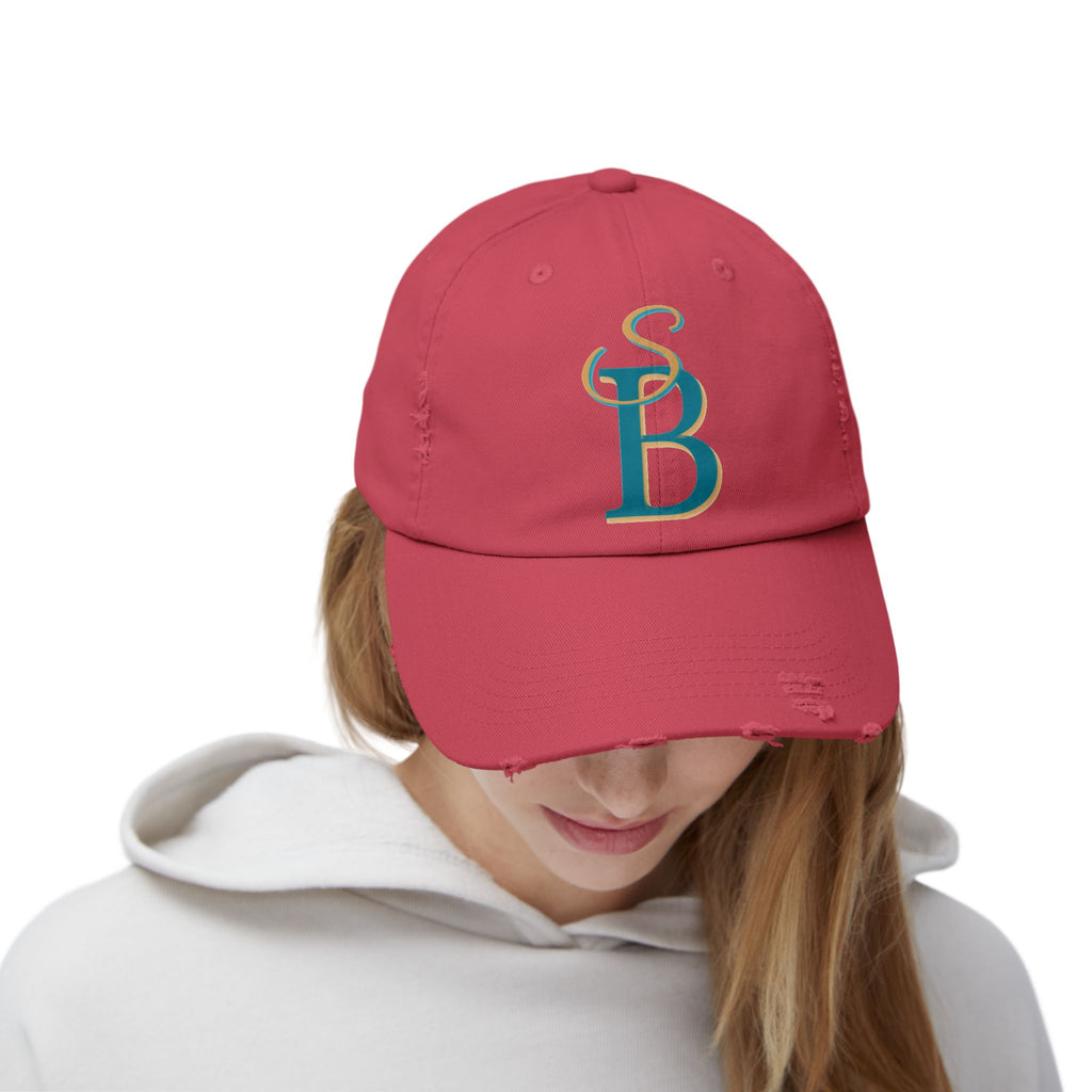 Distressed Monogram Cap – Slow Burn