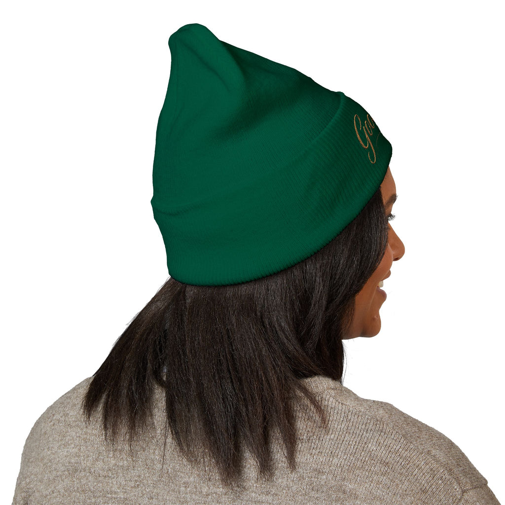 Embroidered "Good Girl." Cuffed Beanie