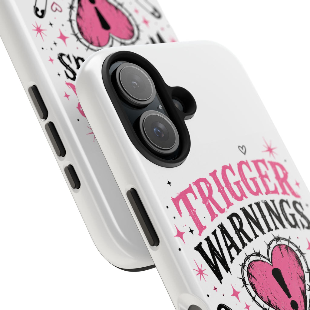 Phone Case — "Trigger Warnings Are My Love Language" Pink Heart Protective Case