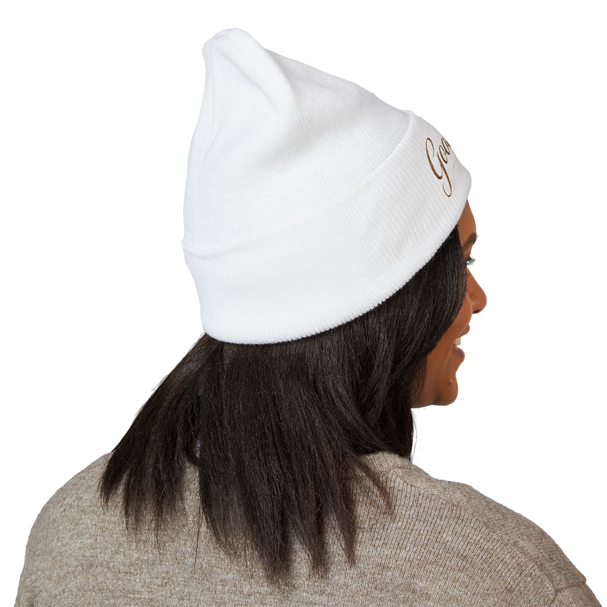 Embroidered "Good Girl." Cuffed Beanie