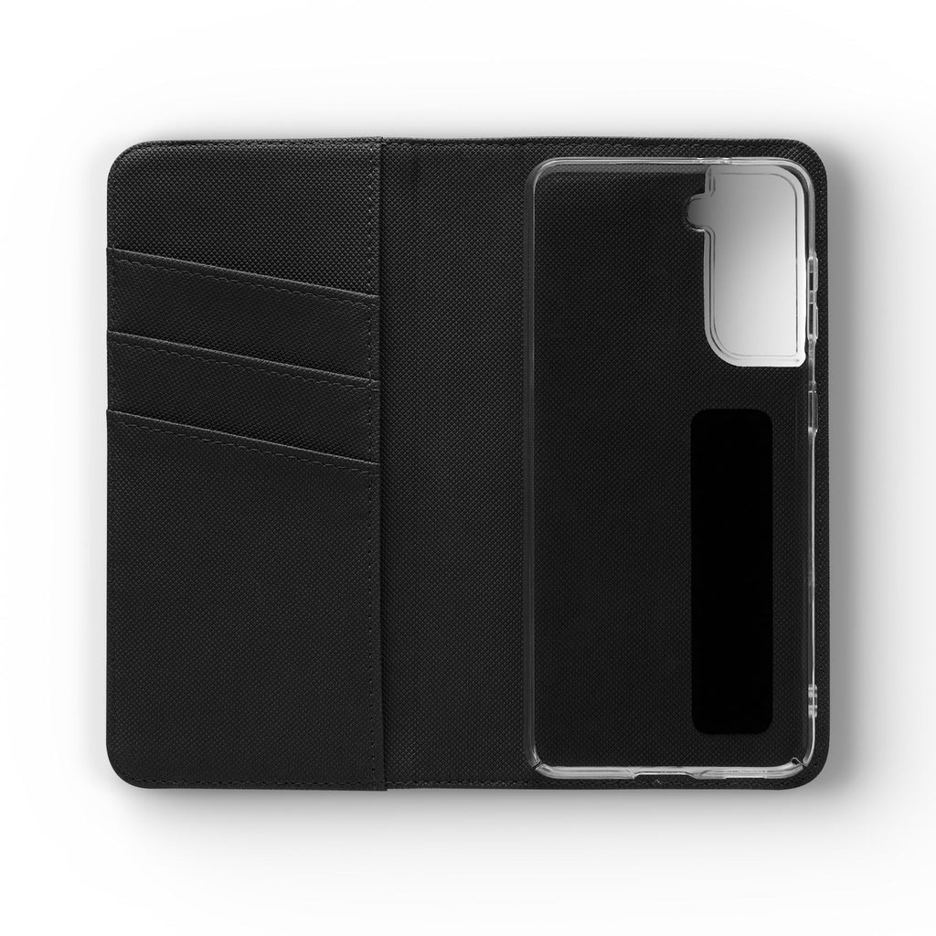 Flip Case – 'Touch Her & Die' Gothic Rose Wallet Phone Case