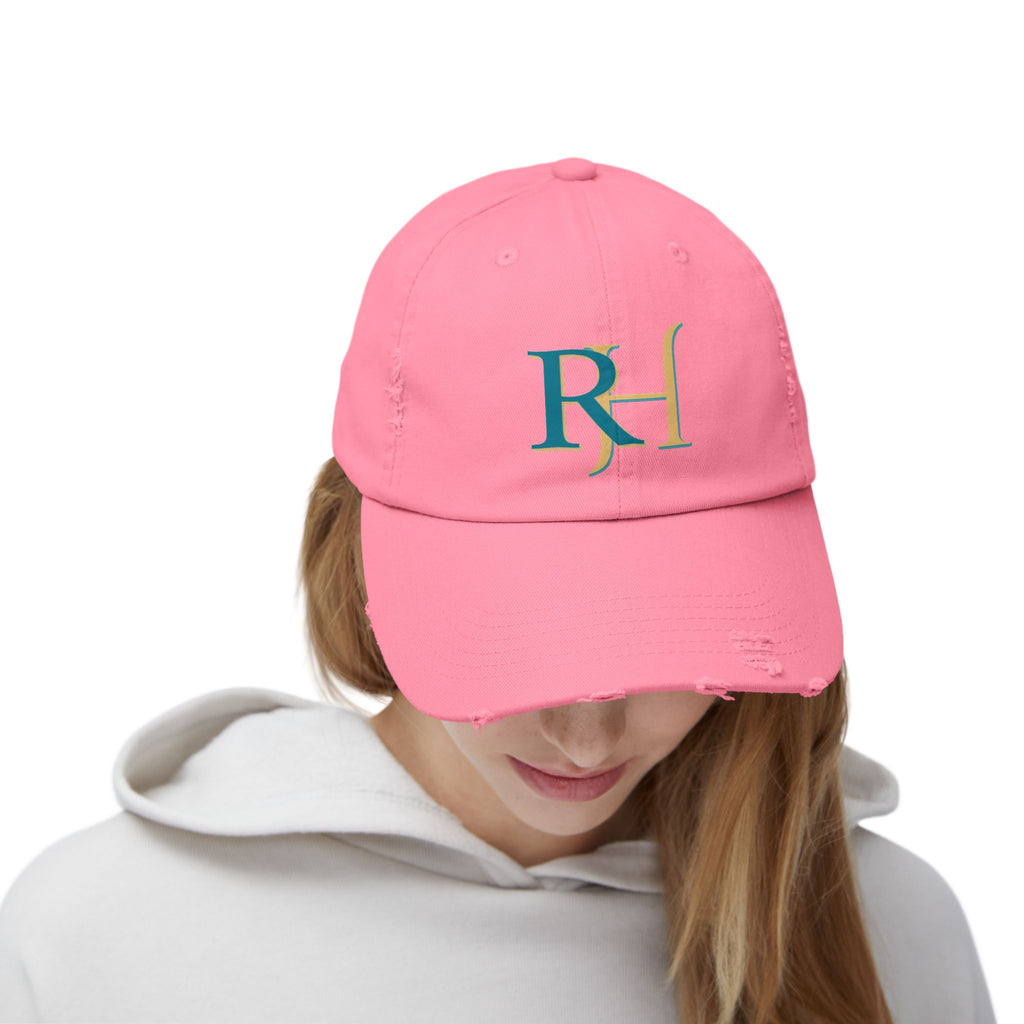 Distressed RH Monogram Cap Reverse Harem