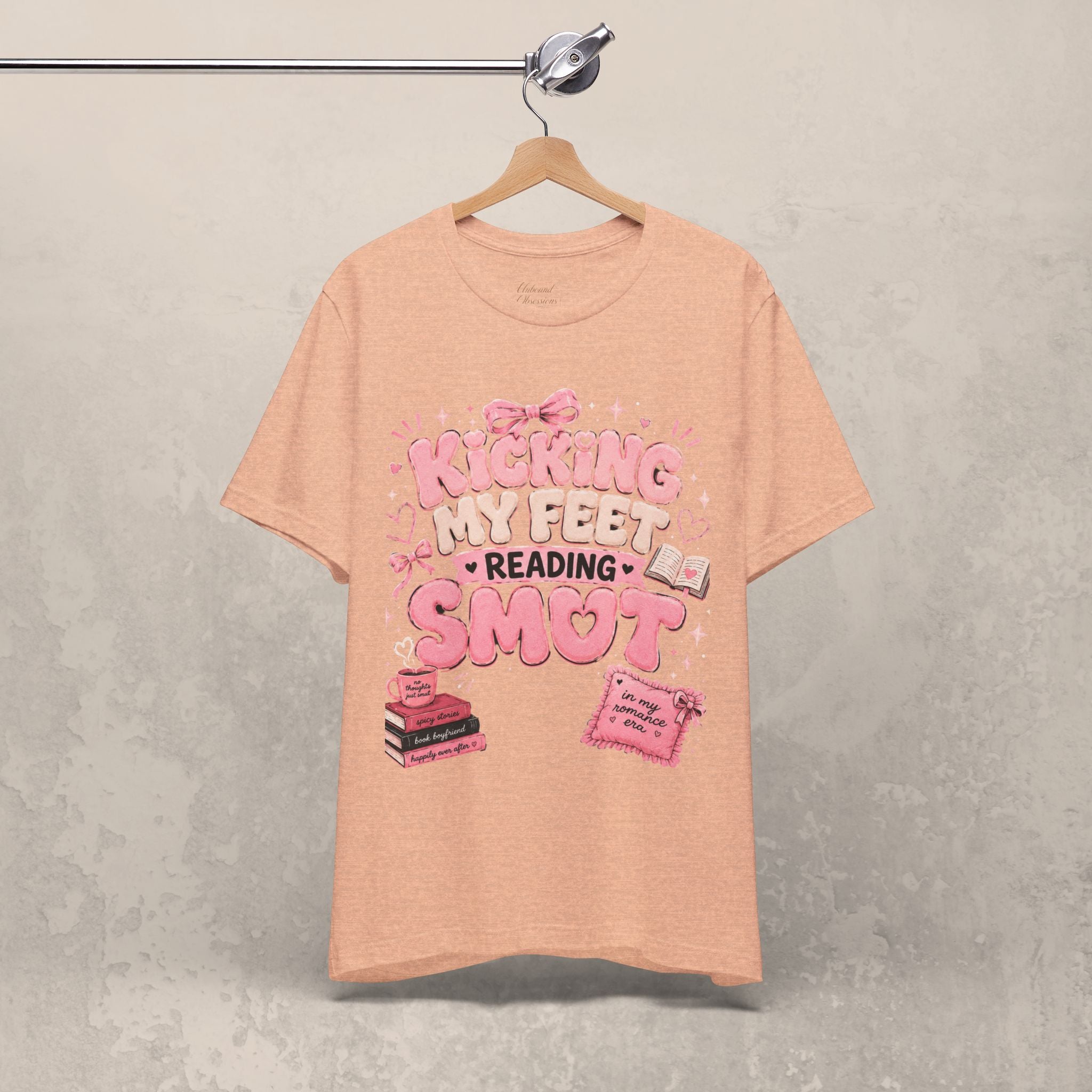 Reading Smut T-Shirt — Kicking My Feet Graphic Tee for Bookish Romance Fans