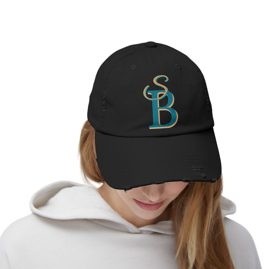 Distressed Monogram Cap – Slow Burn