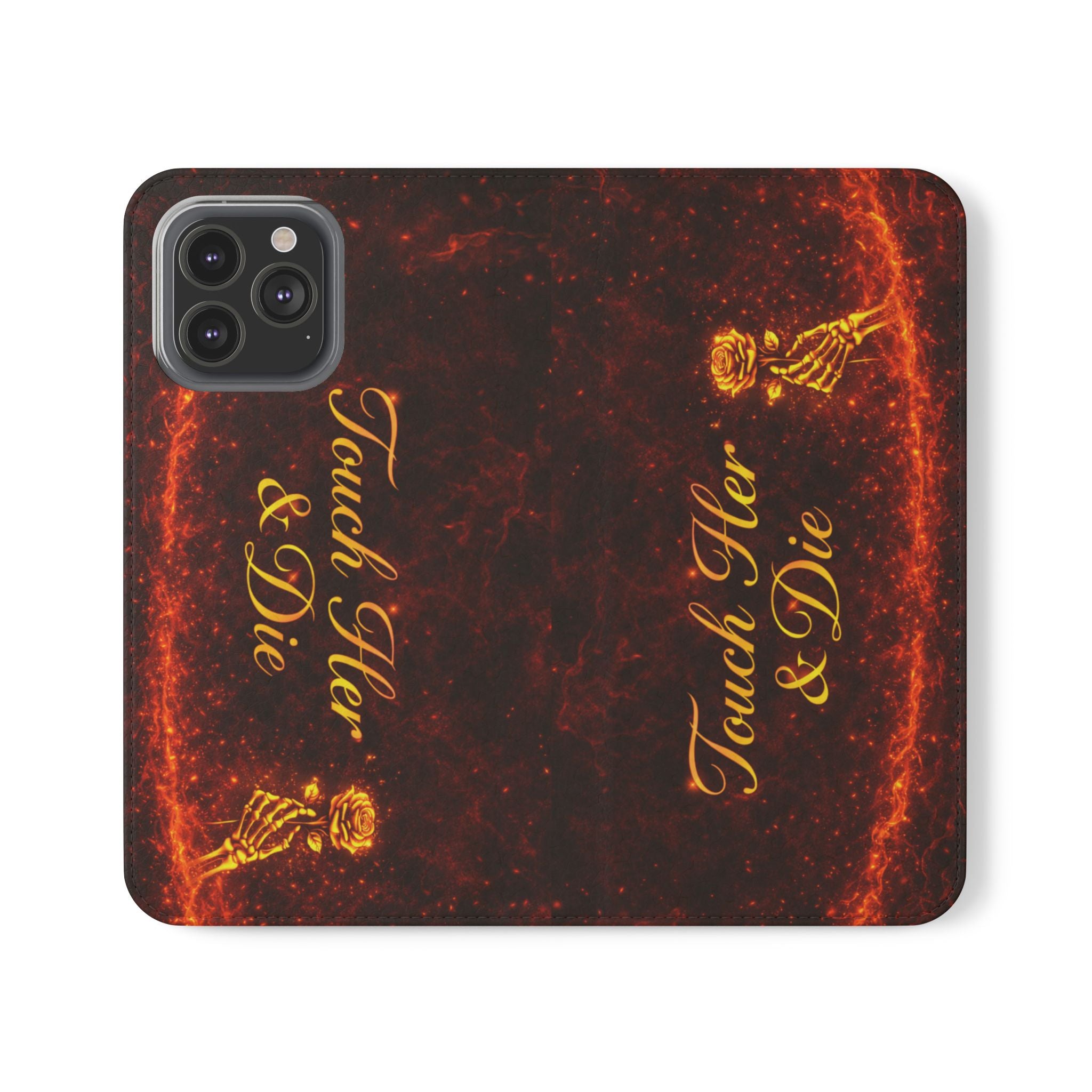 Touch Her & Die Wallet Phone Case