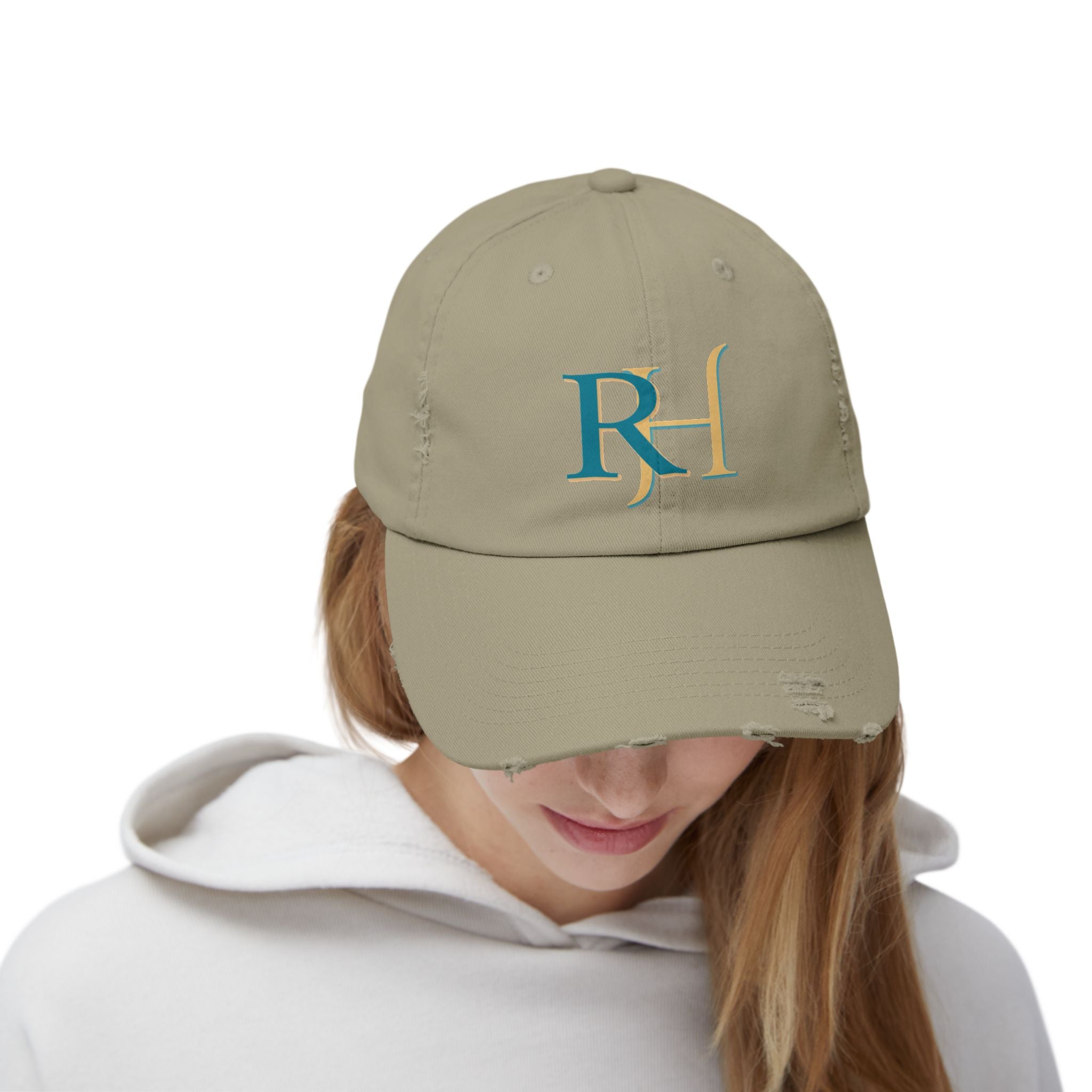 Distressed RH Monogram Cap Reverse Harem