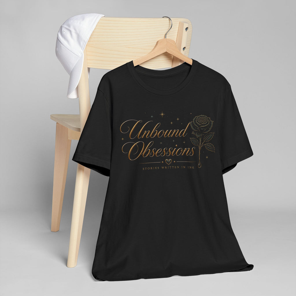 Unbound Obsessions T-Shirt — "Feed Your Obsession" Gothic Rose Tee
