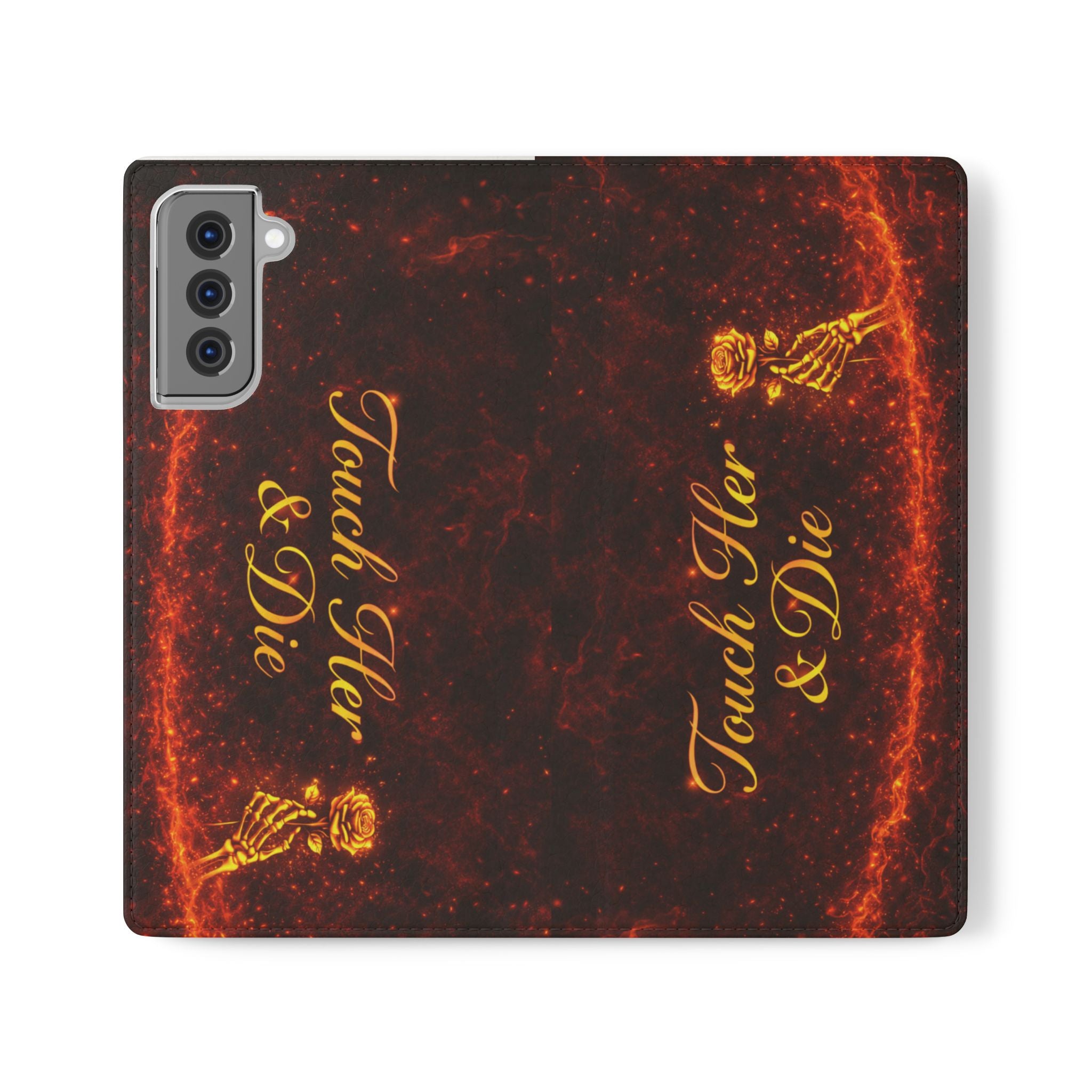 Touch Her & Die Wallet Phone Case