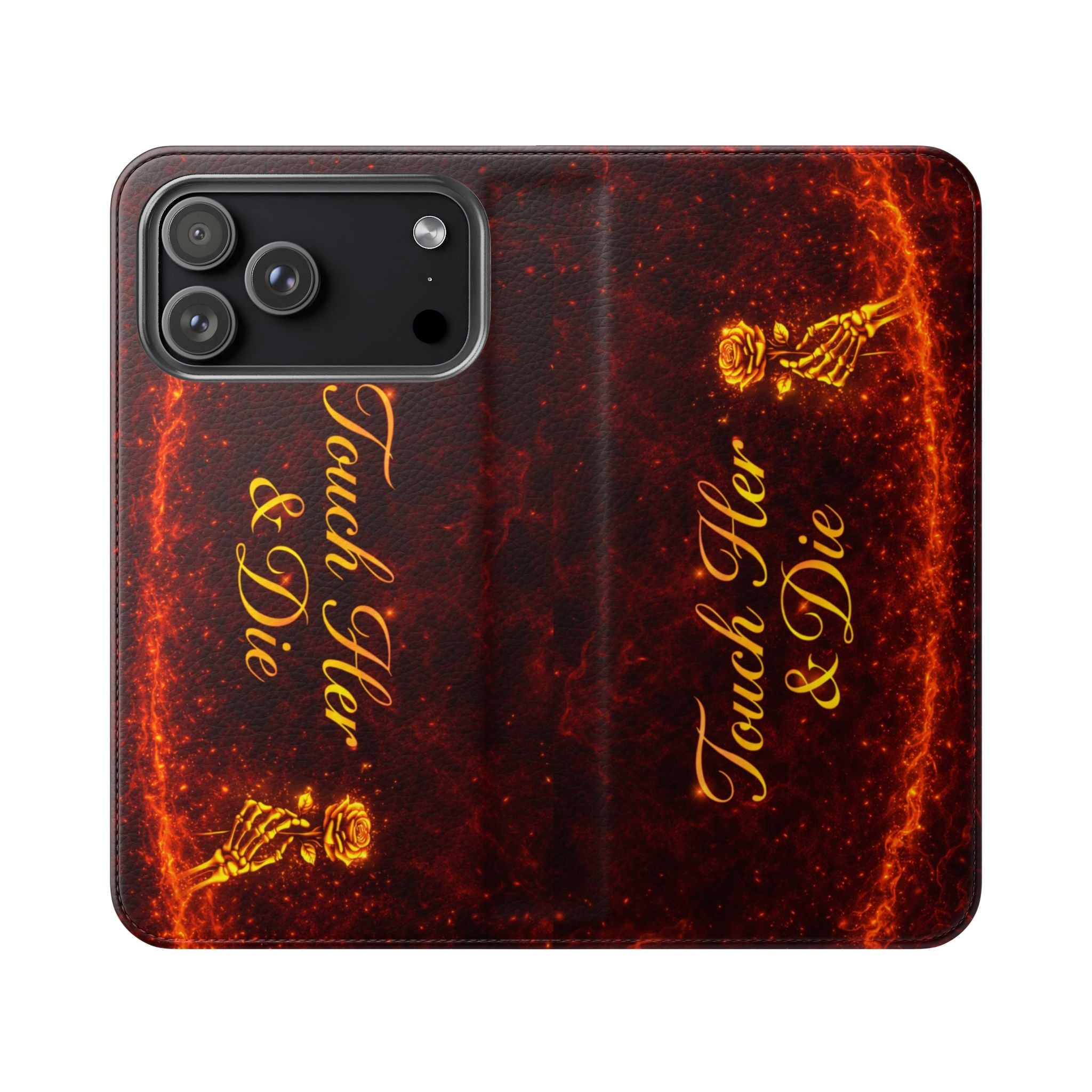 Touch Her & Die Wallet Phone Case
