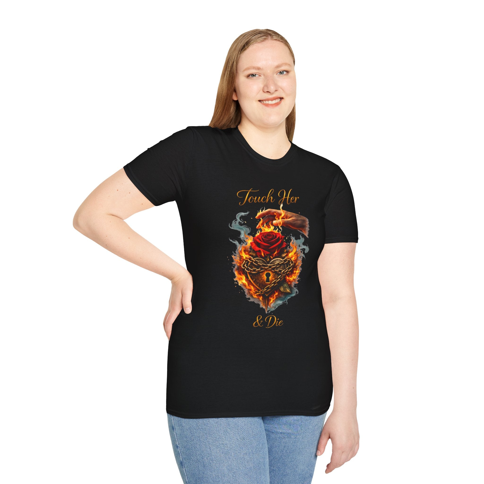 Touch Her & Die Rose Heart T-Shirt