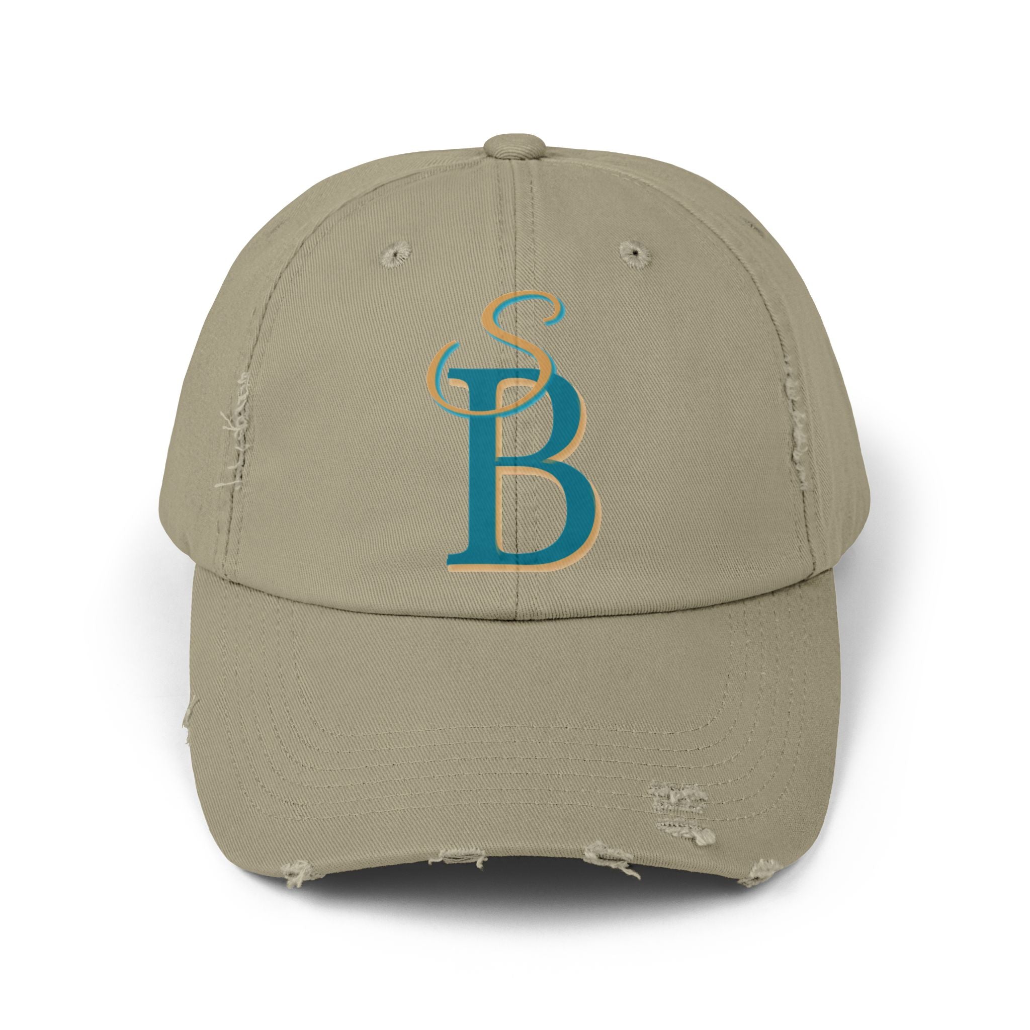 Distressed Monogram Cap – Slow Burn