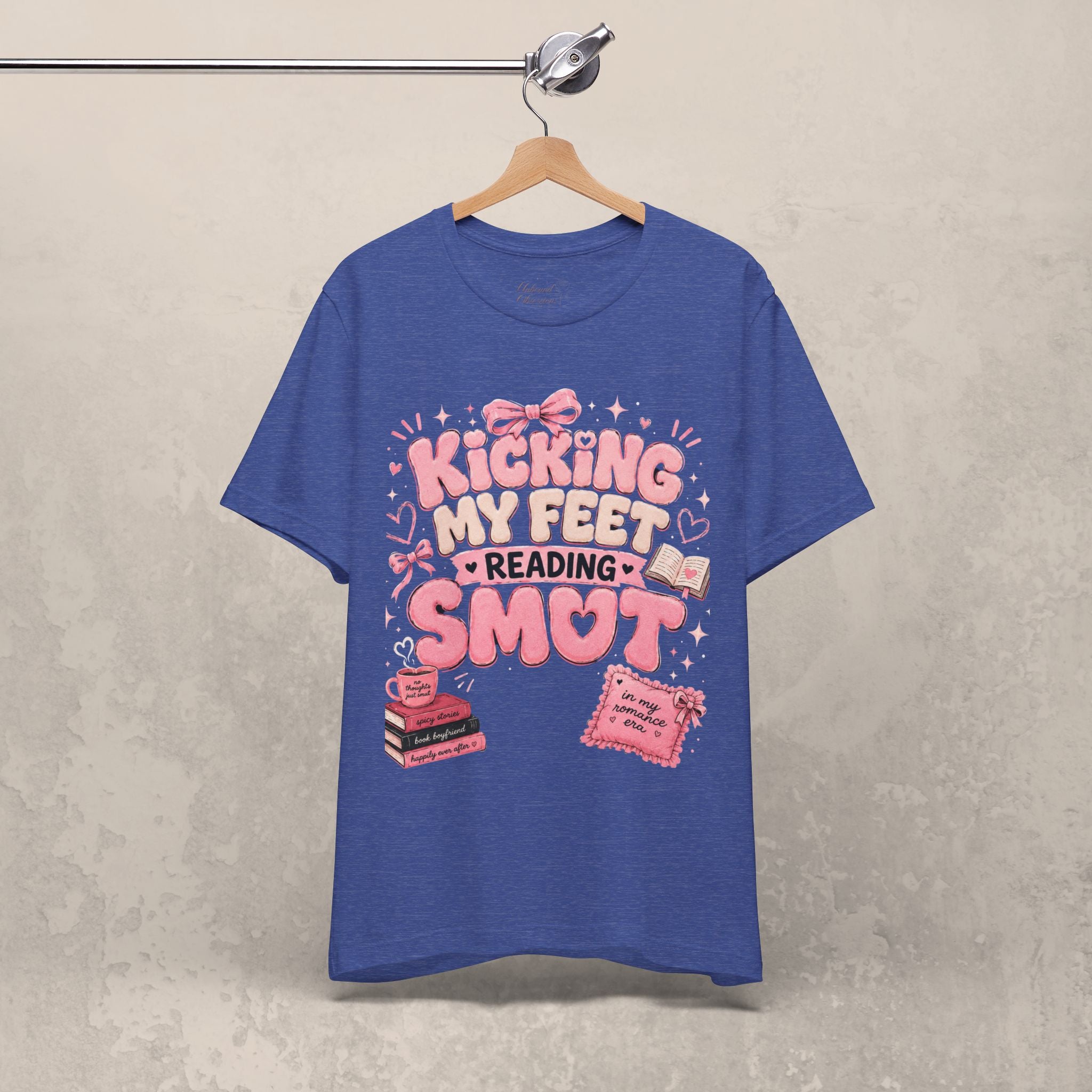 Reading Smut T-Shirt — Kicking My Feet Graphic Tee for Bookish Romance Fans