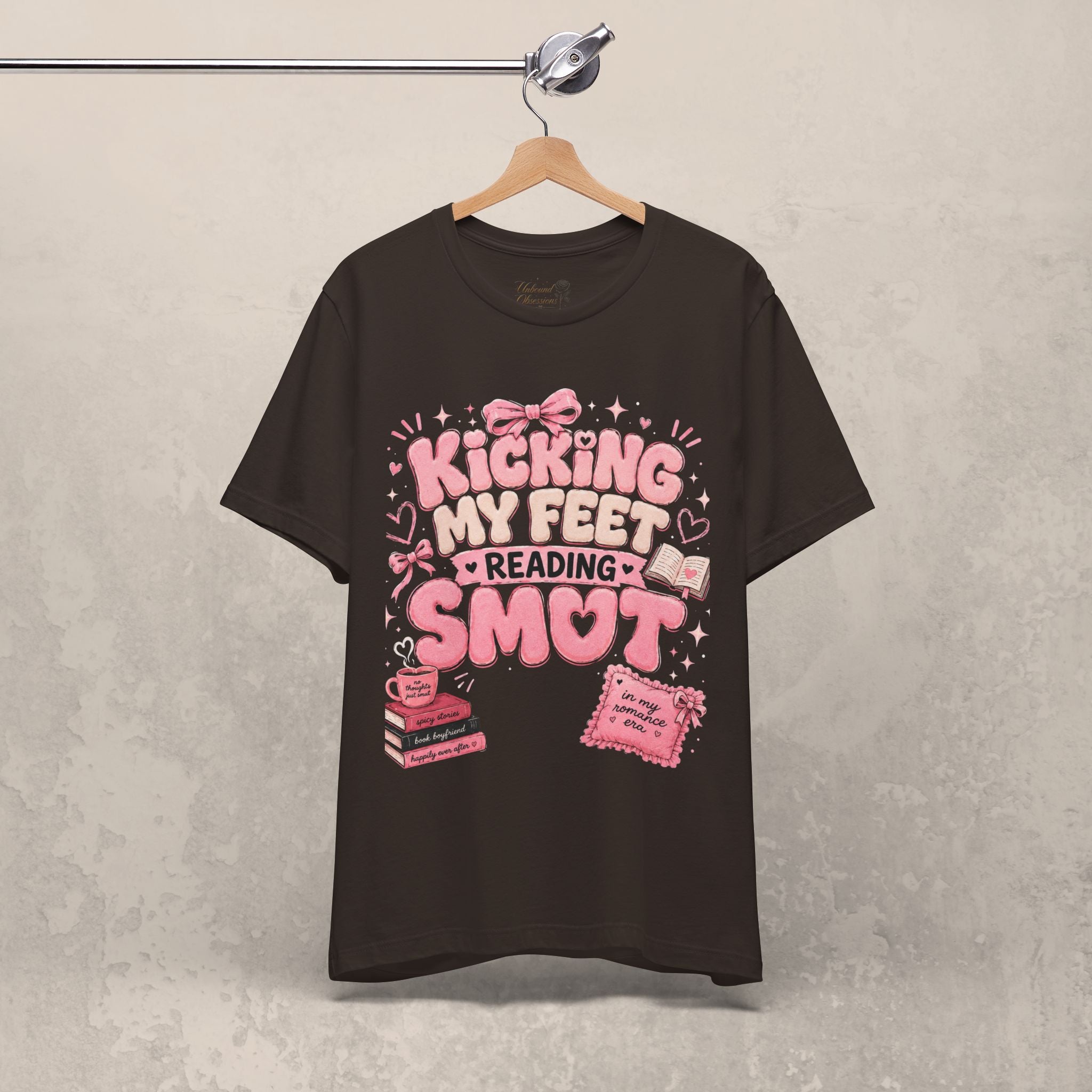 Reading Smut T-Shirt — Kicking My Feet Graphic Tee for Bookish Romance Fans