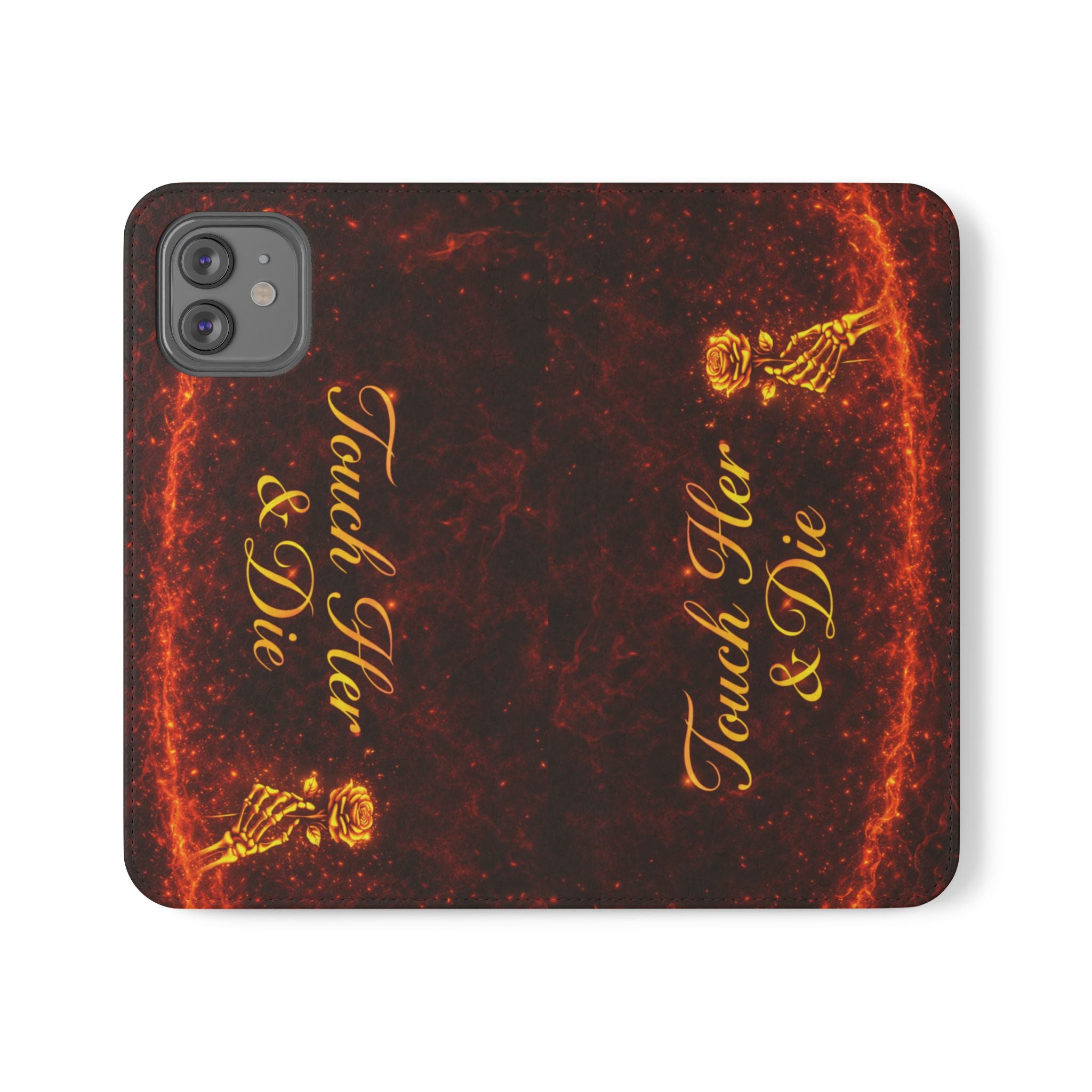 Touch Her & Die Wallet Phone Case