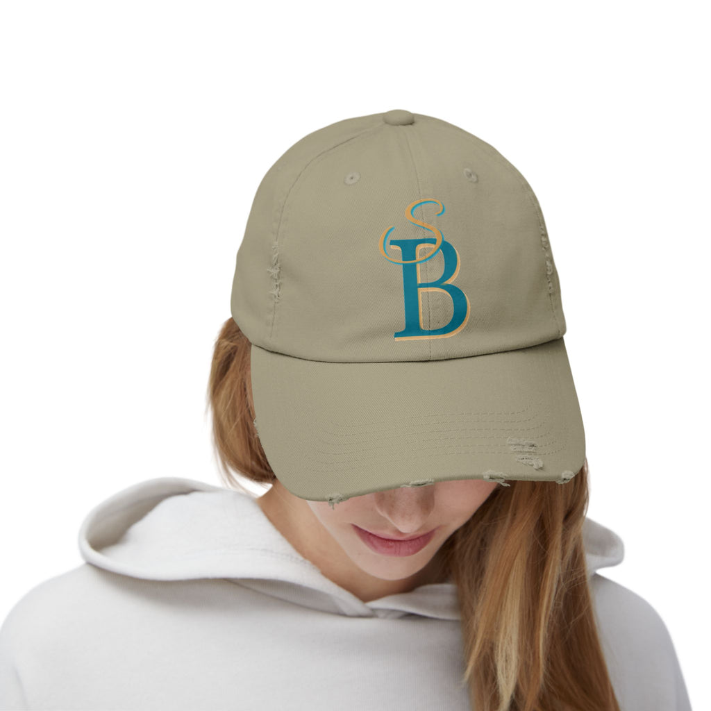 Distressed Monogram Cap – Slow Burn
