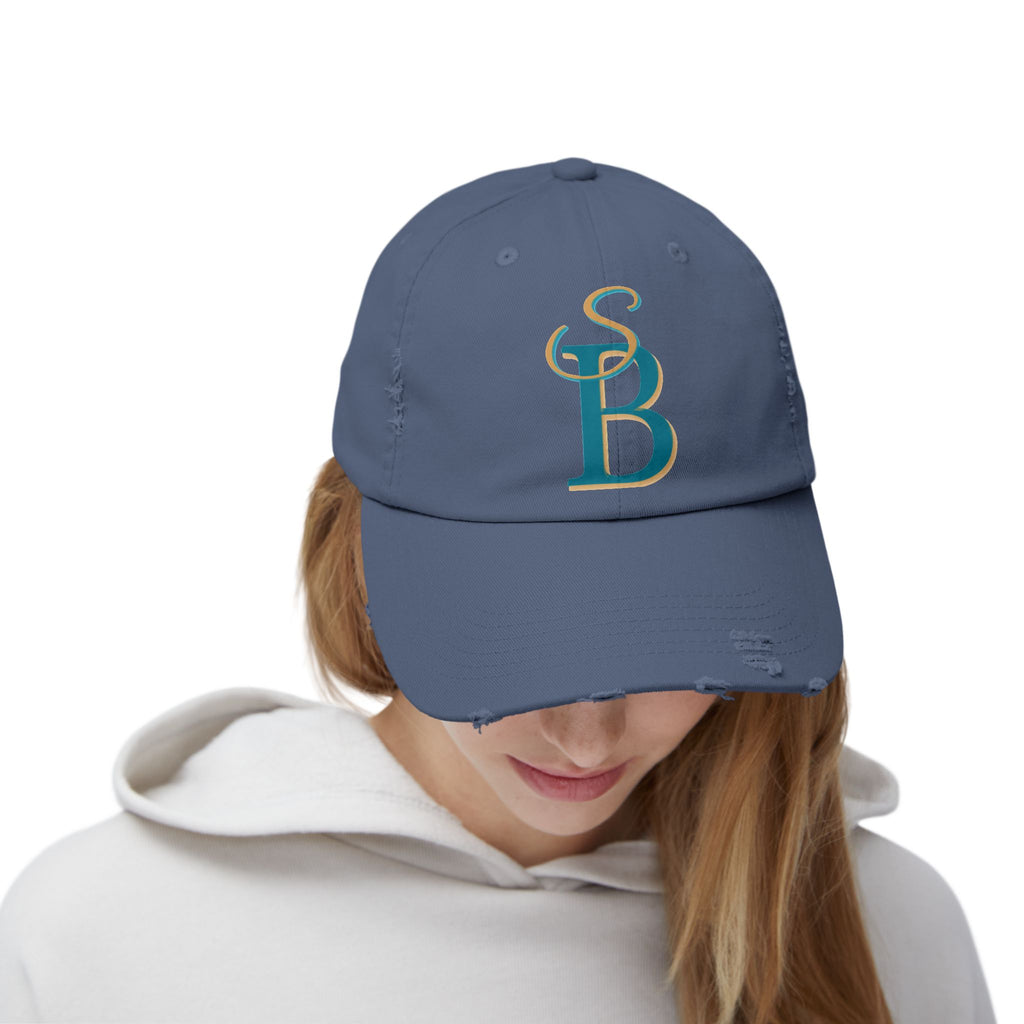 Distressed Monogram Cap – Slow Burn