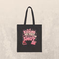 Tote Bag — 'Sticking My Feet in Reading Smut' Cute Pink Book Lover Canvas Tote