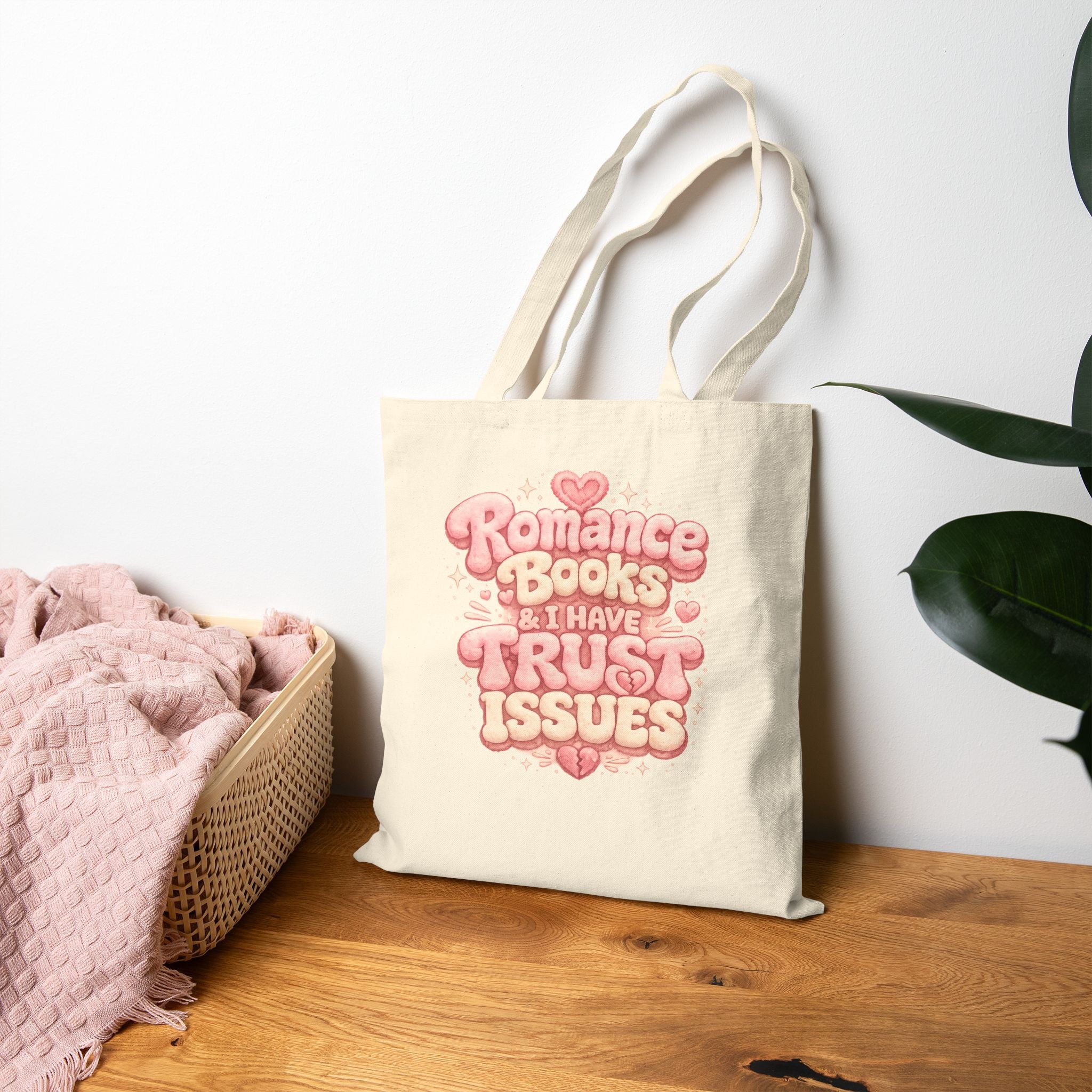 Romance Books & I Have Trust Issues Tote Bag