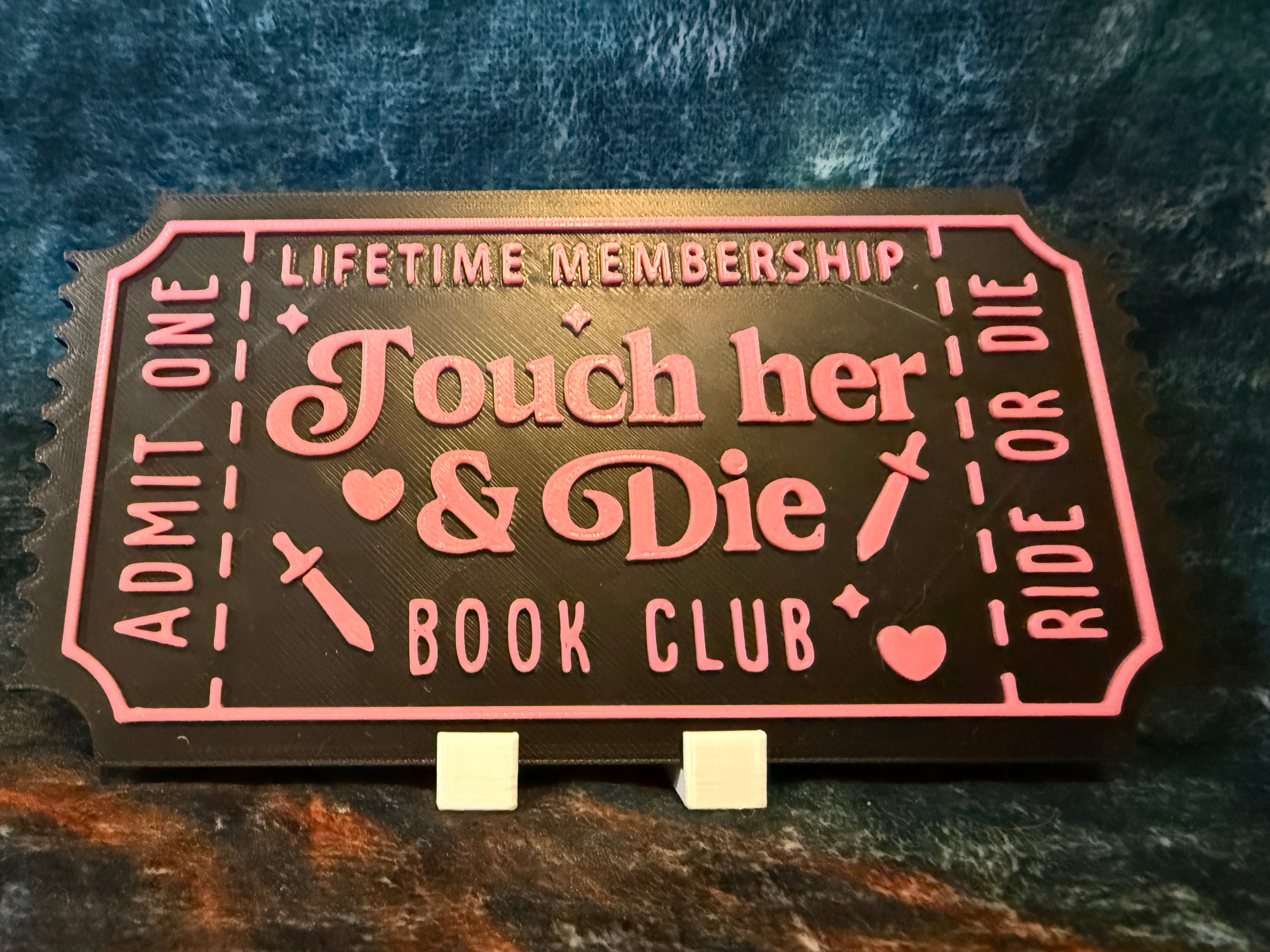 Book Club 3D Printed Tickets