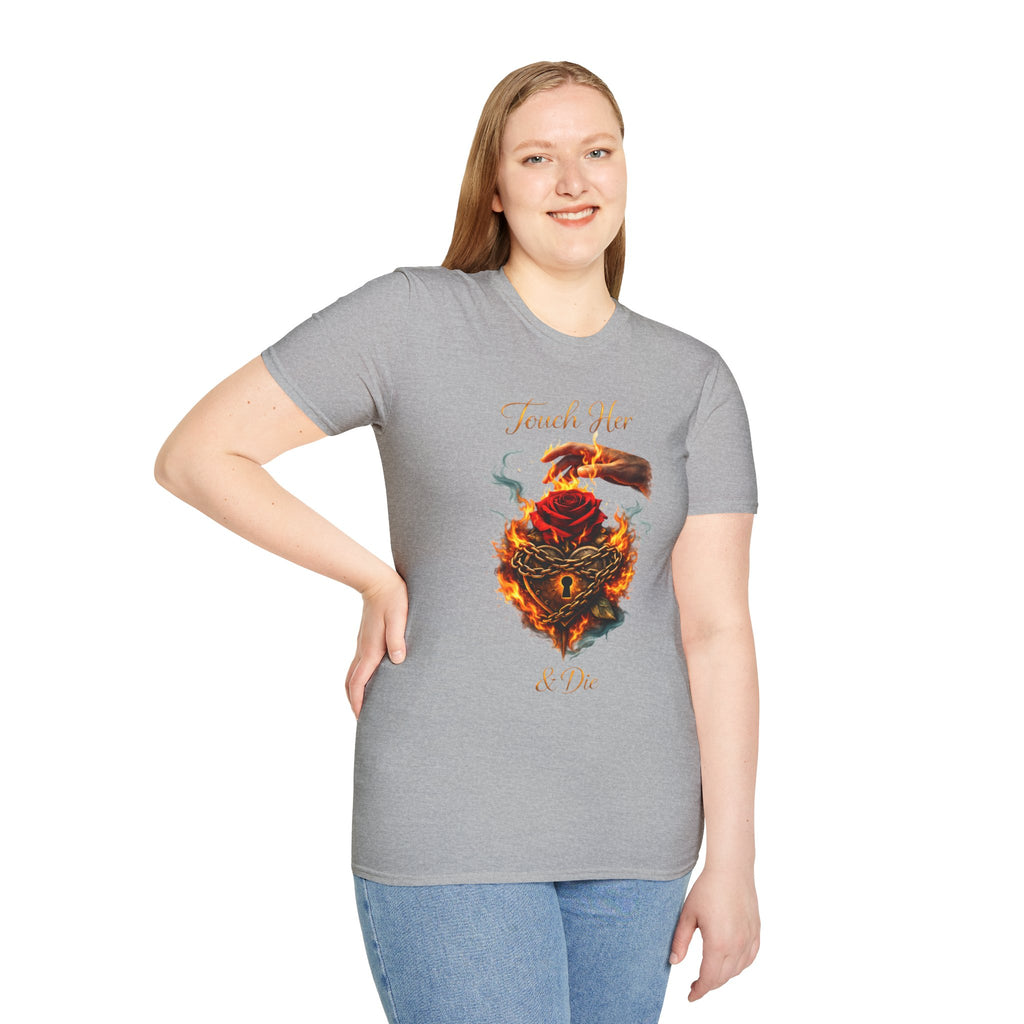 Touch Her & Die Rose Heart T-Shirt