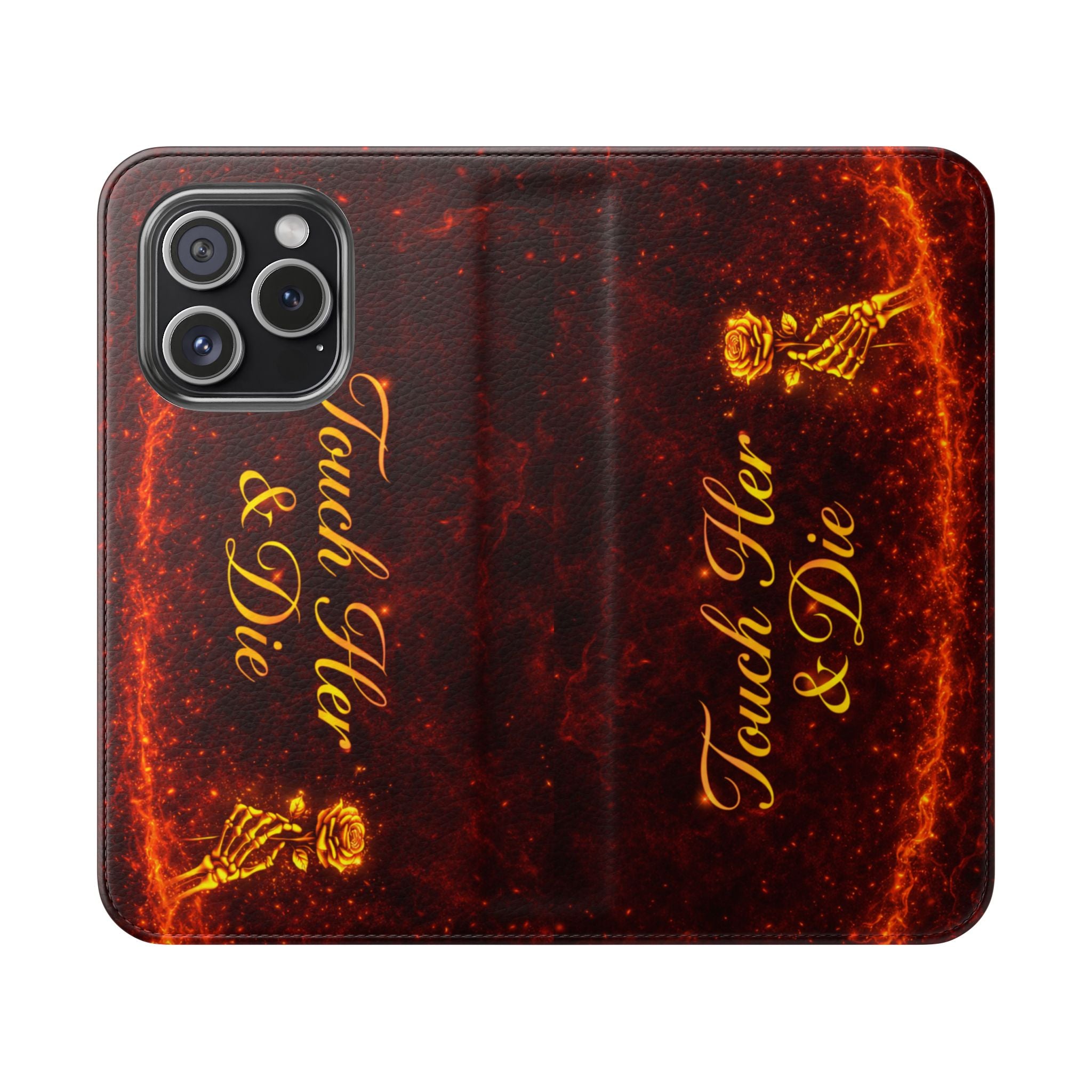 Touch Her & Die Wallet Phone Case