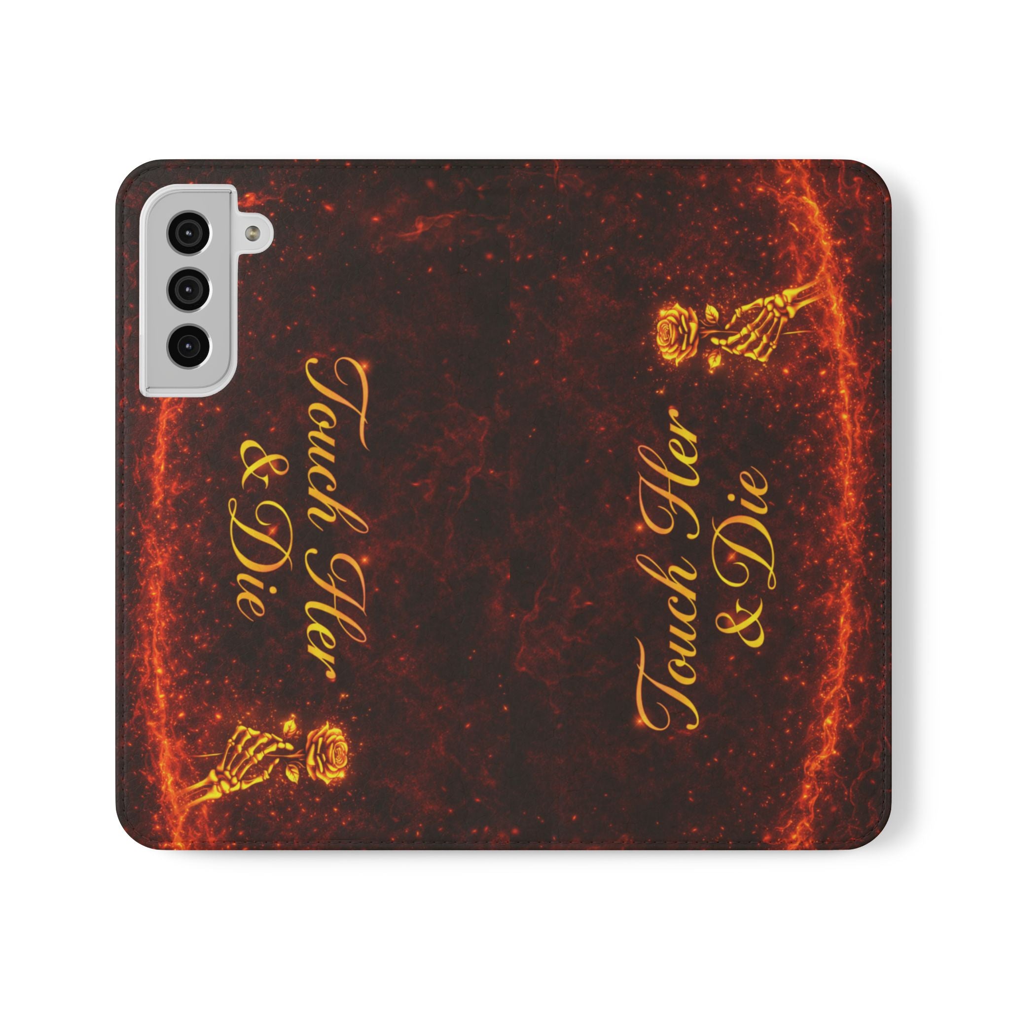 Touch Her & Die Wallet Phone Case