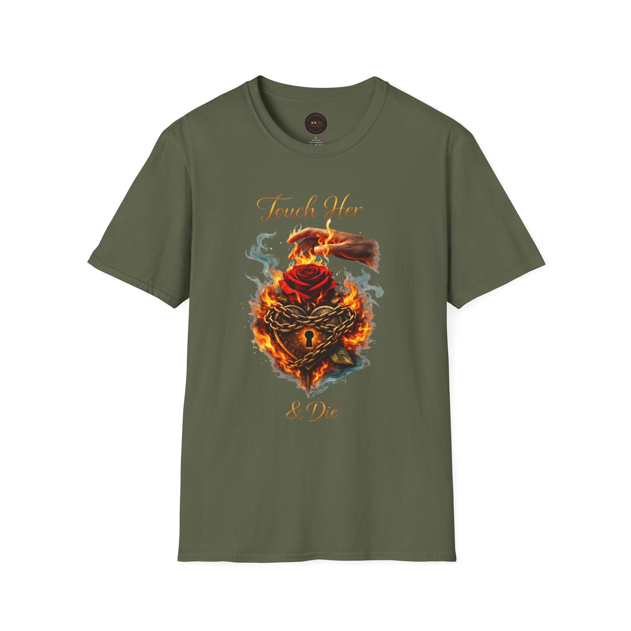 Touch Her & Die Rose Heart T-Shirt