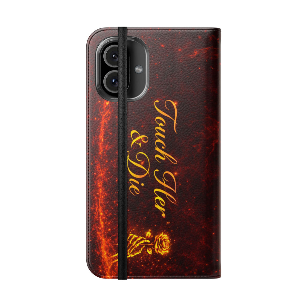 Touch Her & Die Wallet Phone Case