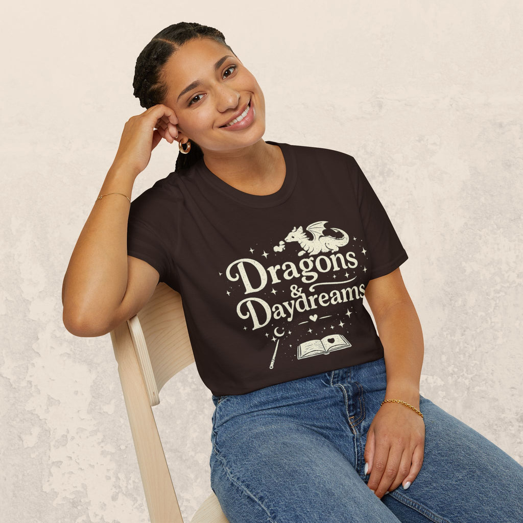 Dragons & Daydreams T-Shirt — Fantasy Book Lover Tee