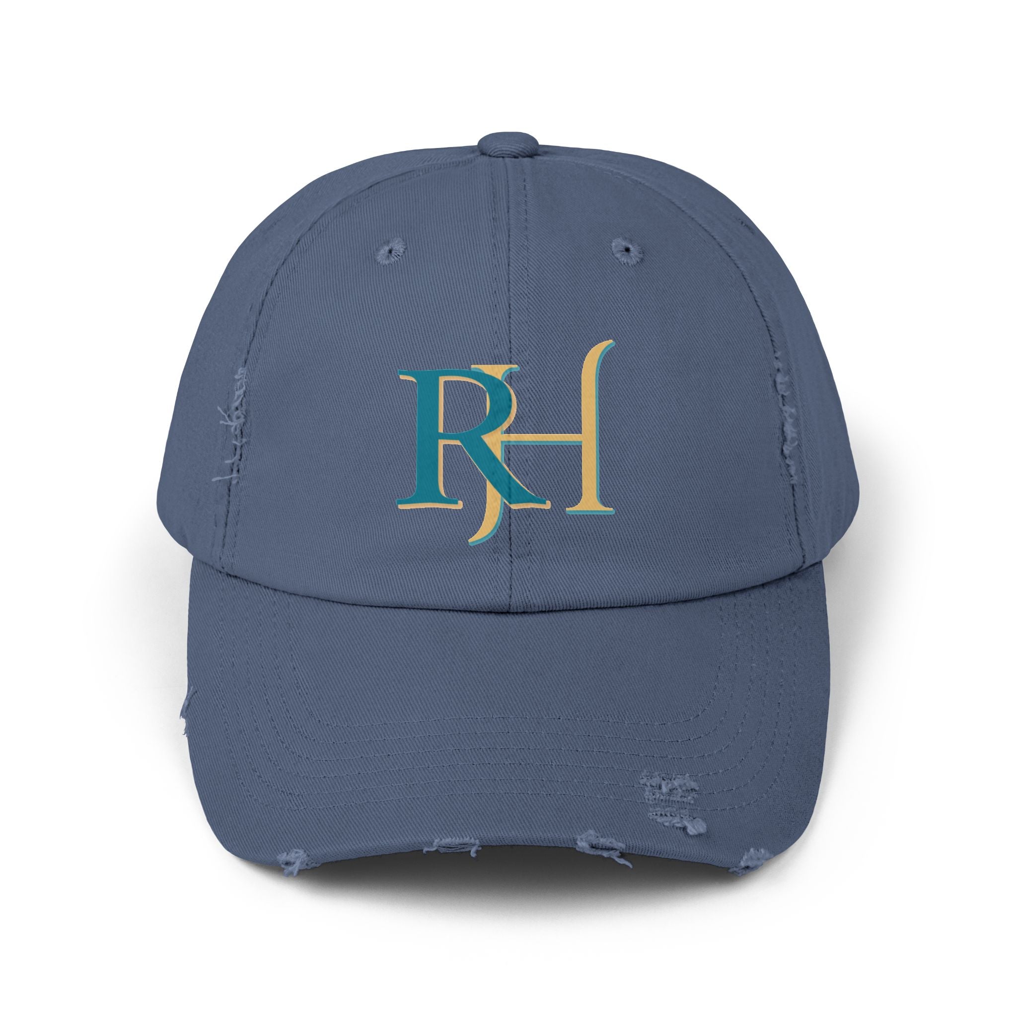 Distressed RH Monogram Cap Reverse Harem