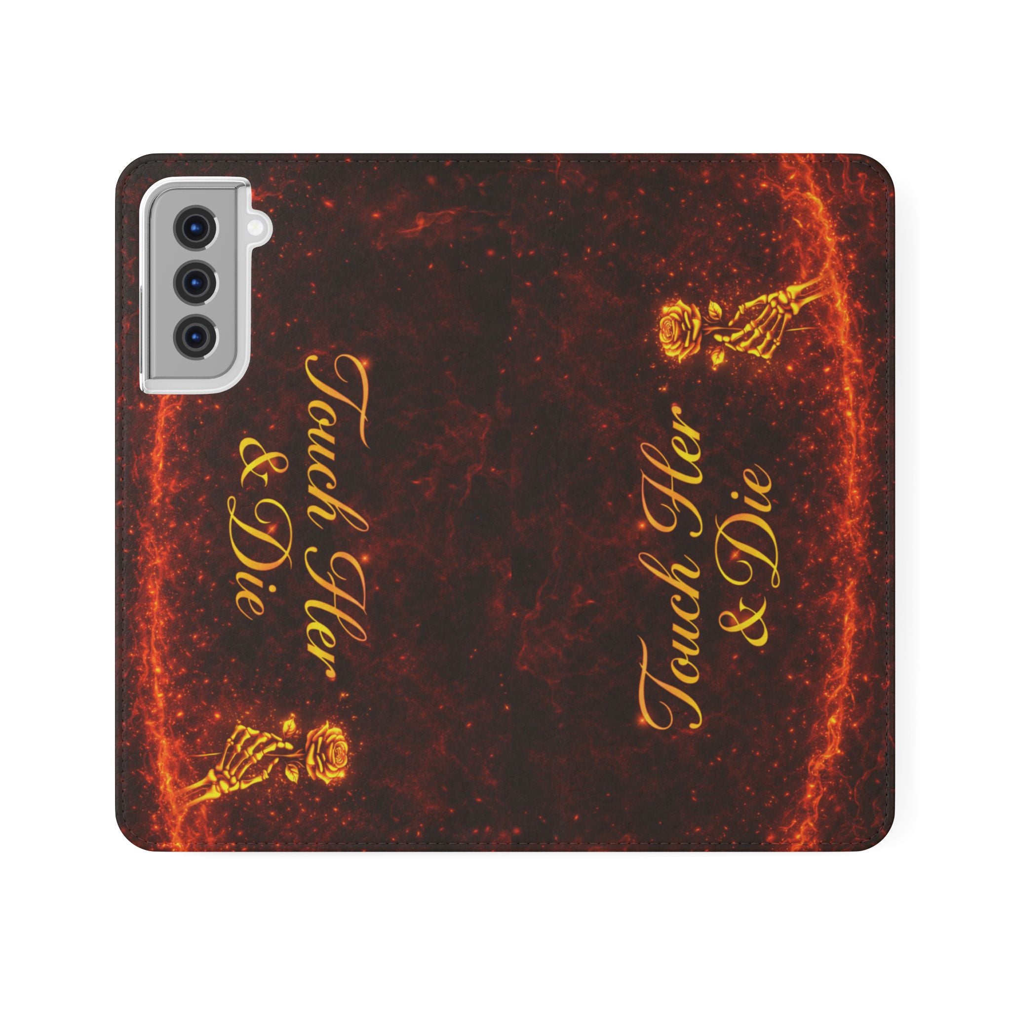Touch Her & Die Wallet Phone Case