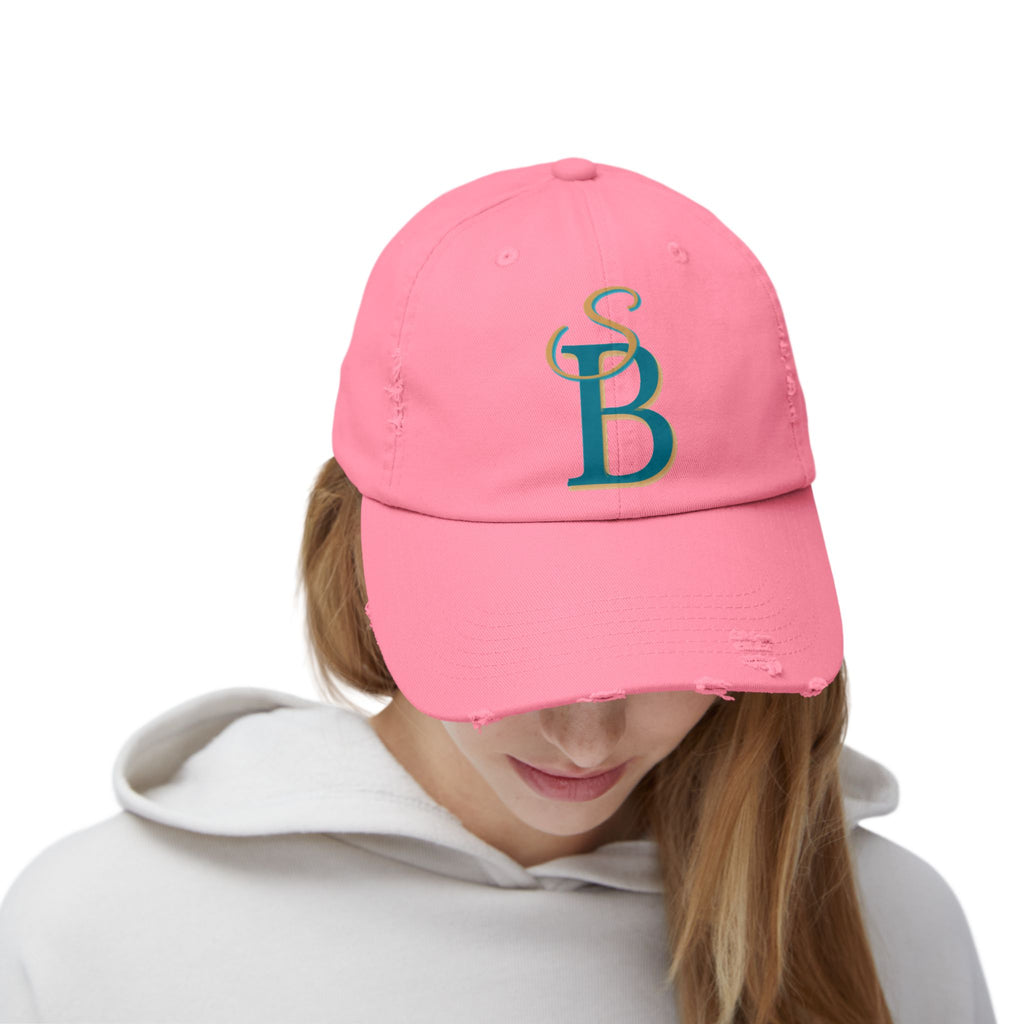 Distressed Monogram Cap – Slow Burn