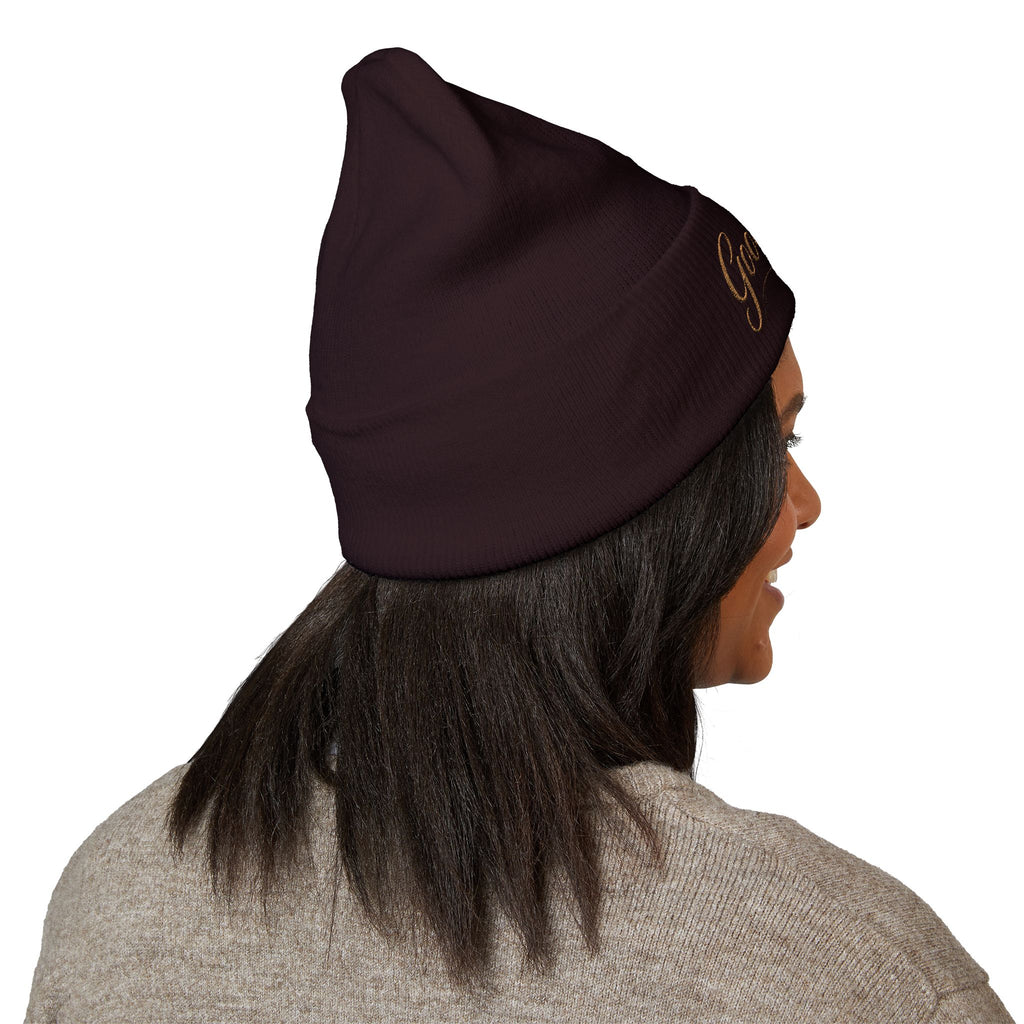 Embroidered "Good Girl." Cuffed Beanie