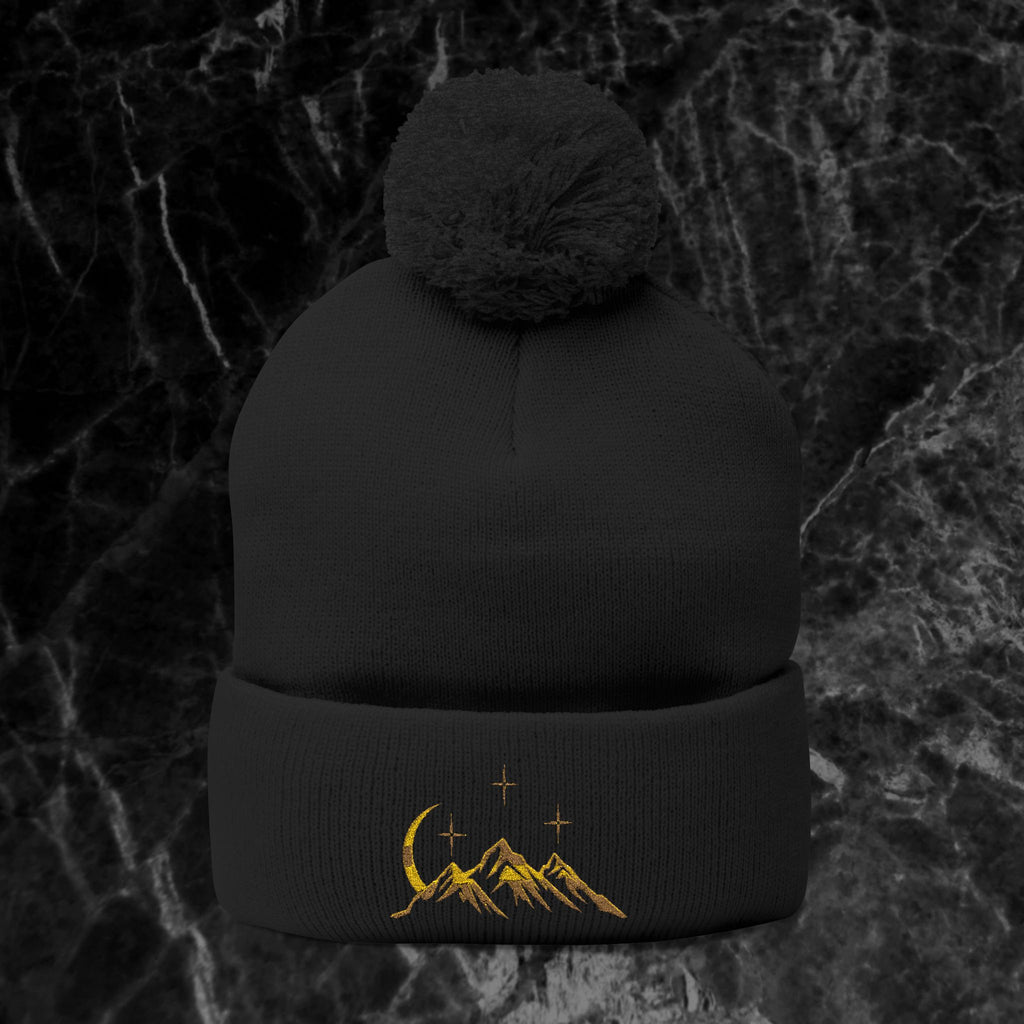 Night Court Inspired Embroidered Pom-Pom Beanie