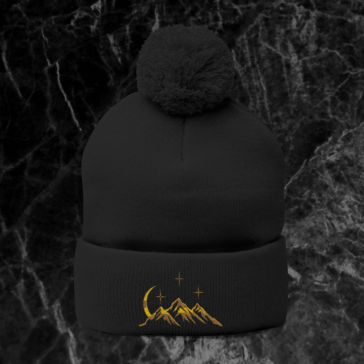 Night Court Inspired Embroidered Pom-Pom Beanie