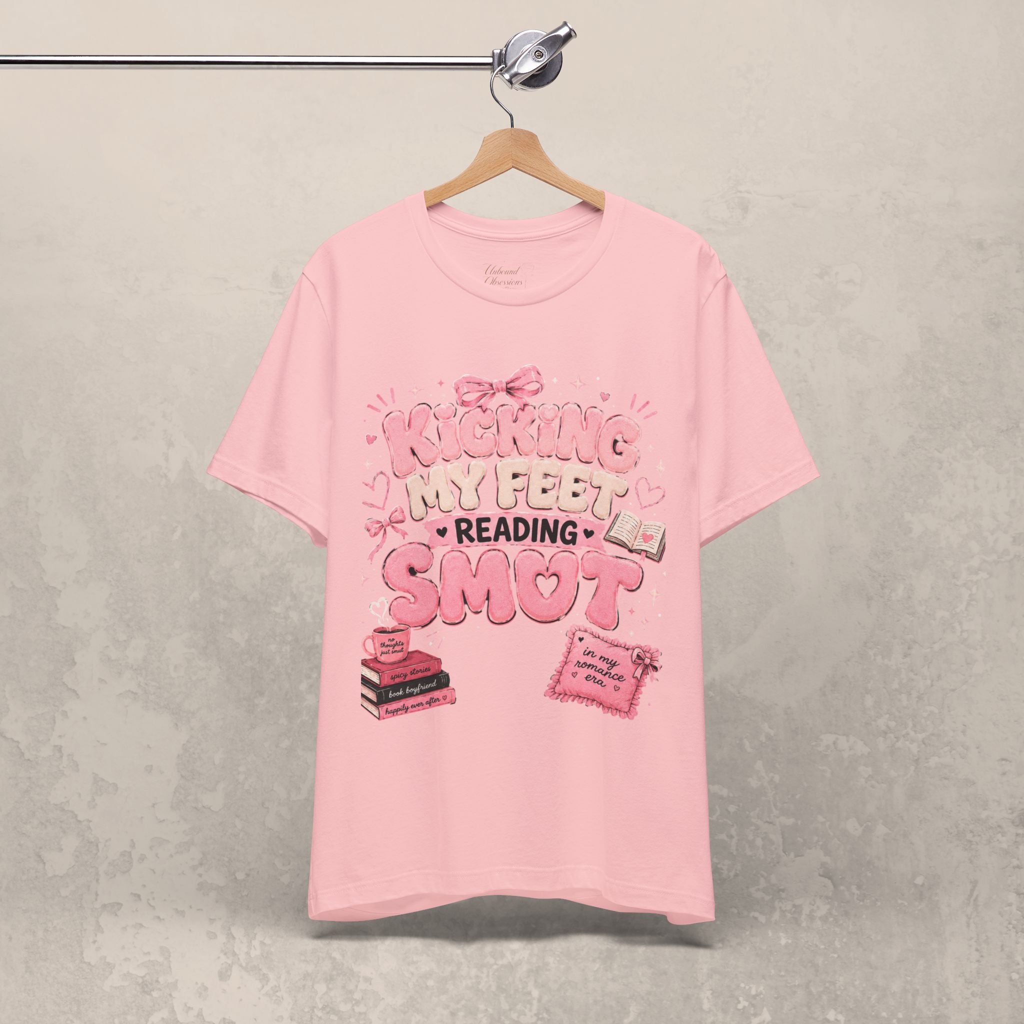 Reading Smut T-Shirt — Kicking My Feet Graphic Tee for Bookish Romance Fans