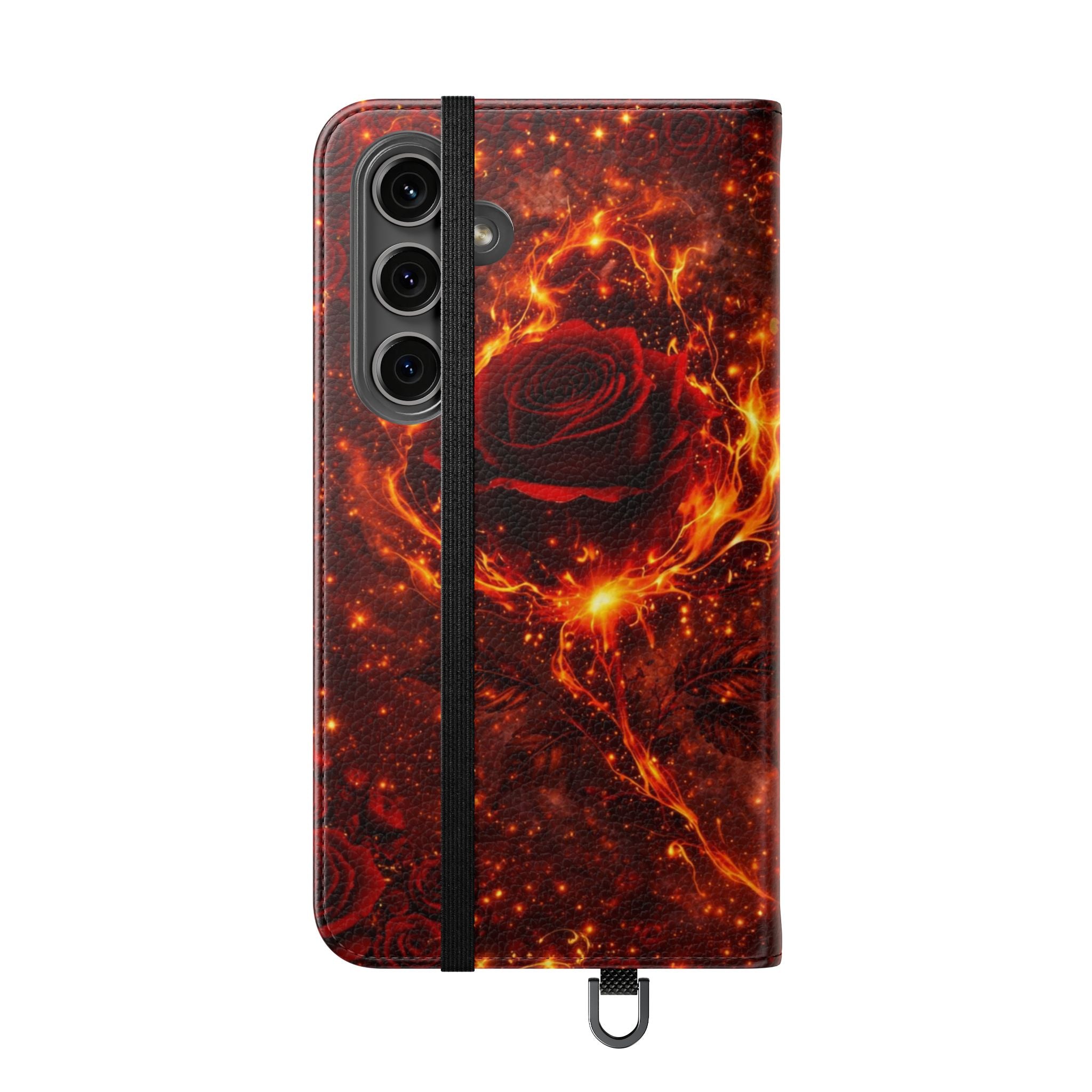 Flip Case – 'Touch Her & Die' Gothic Rose Wallet Phone Case