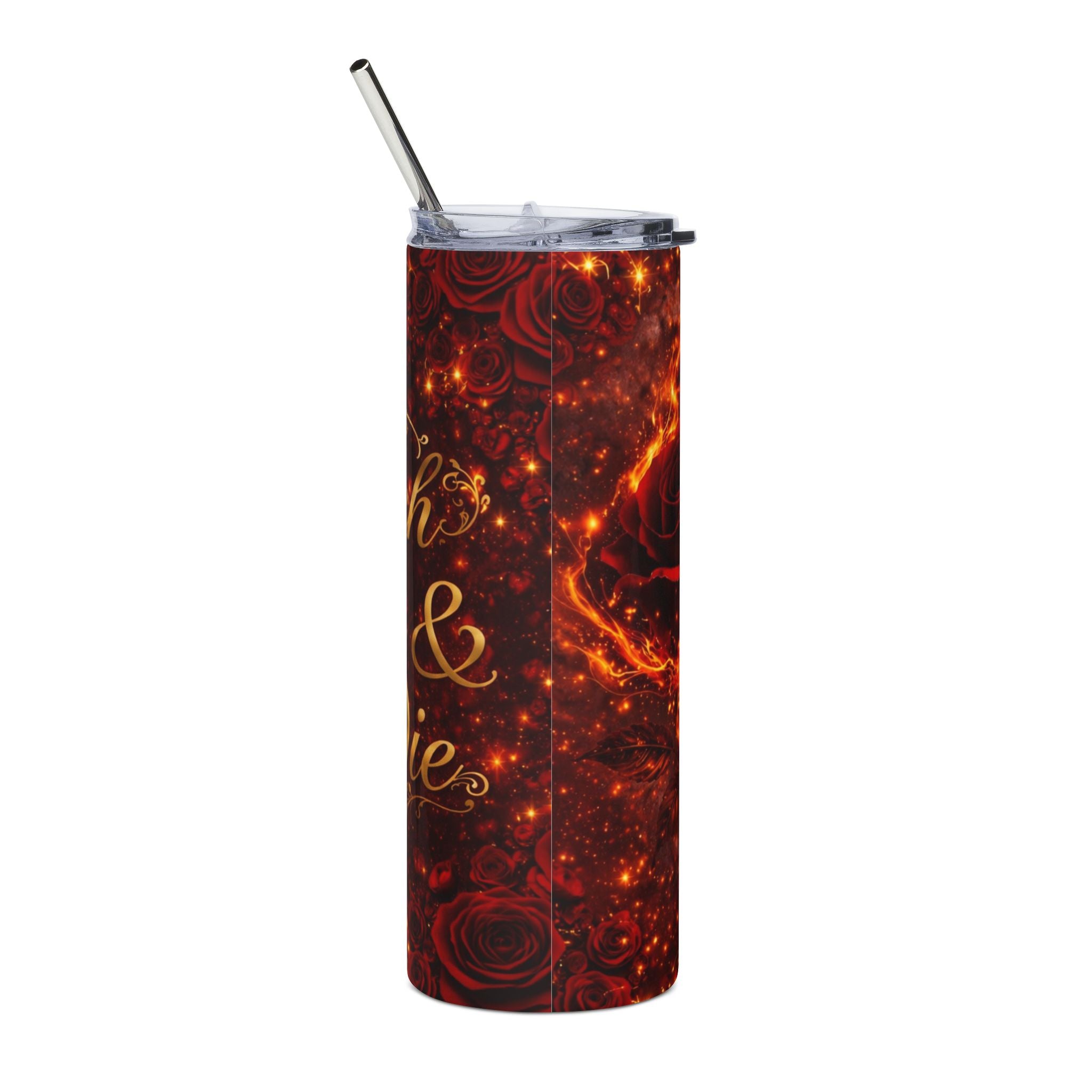 Touch Her & Die Rose Stainless Steel Tumbler, 20oz