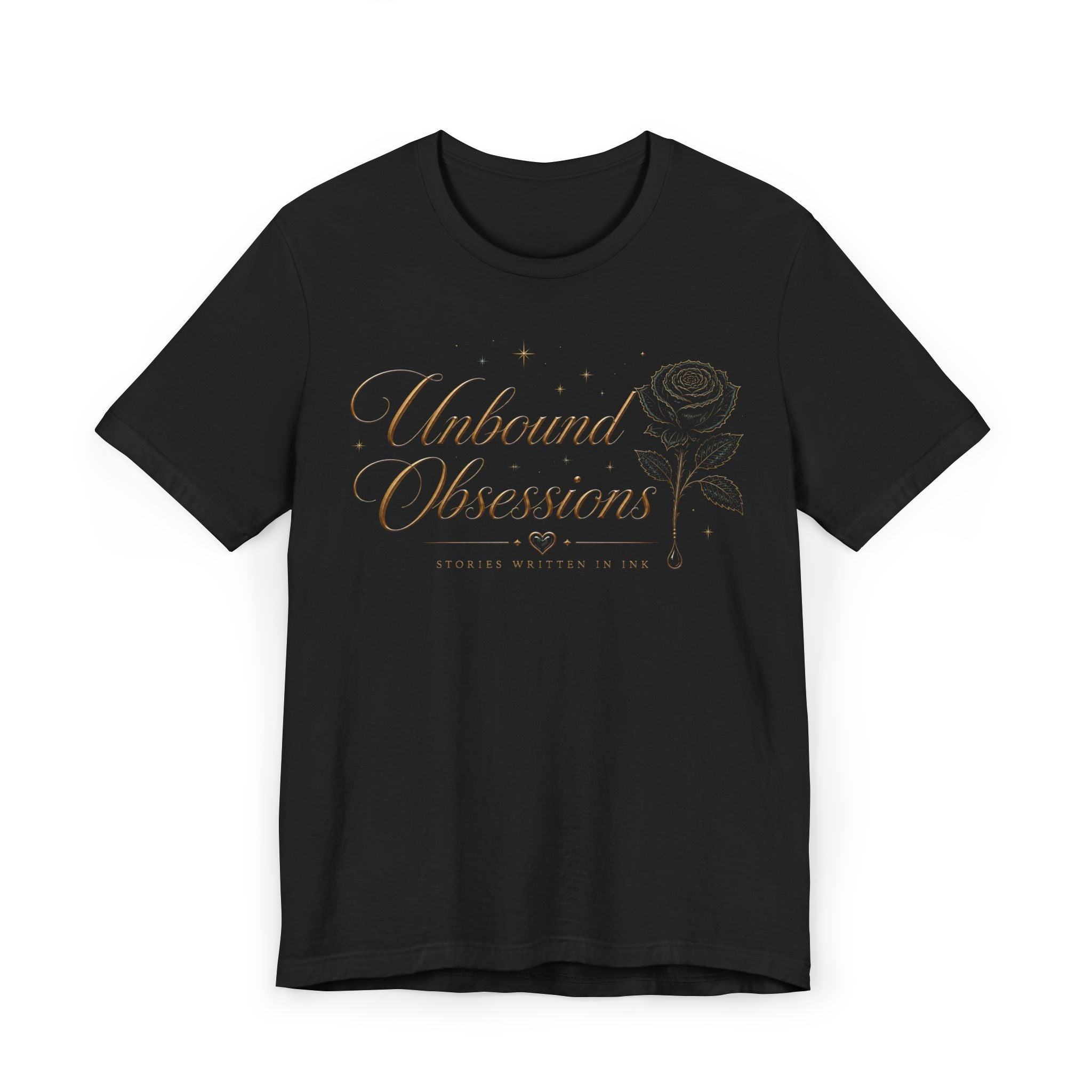 Unbound Obsessions T-Shirt — "Feed Your Obsession" Gothic Rose Tee