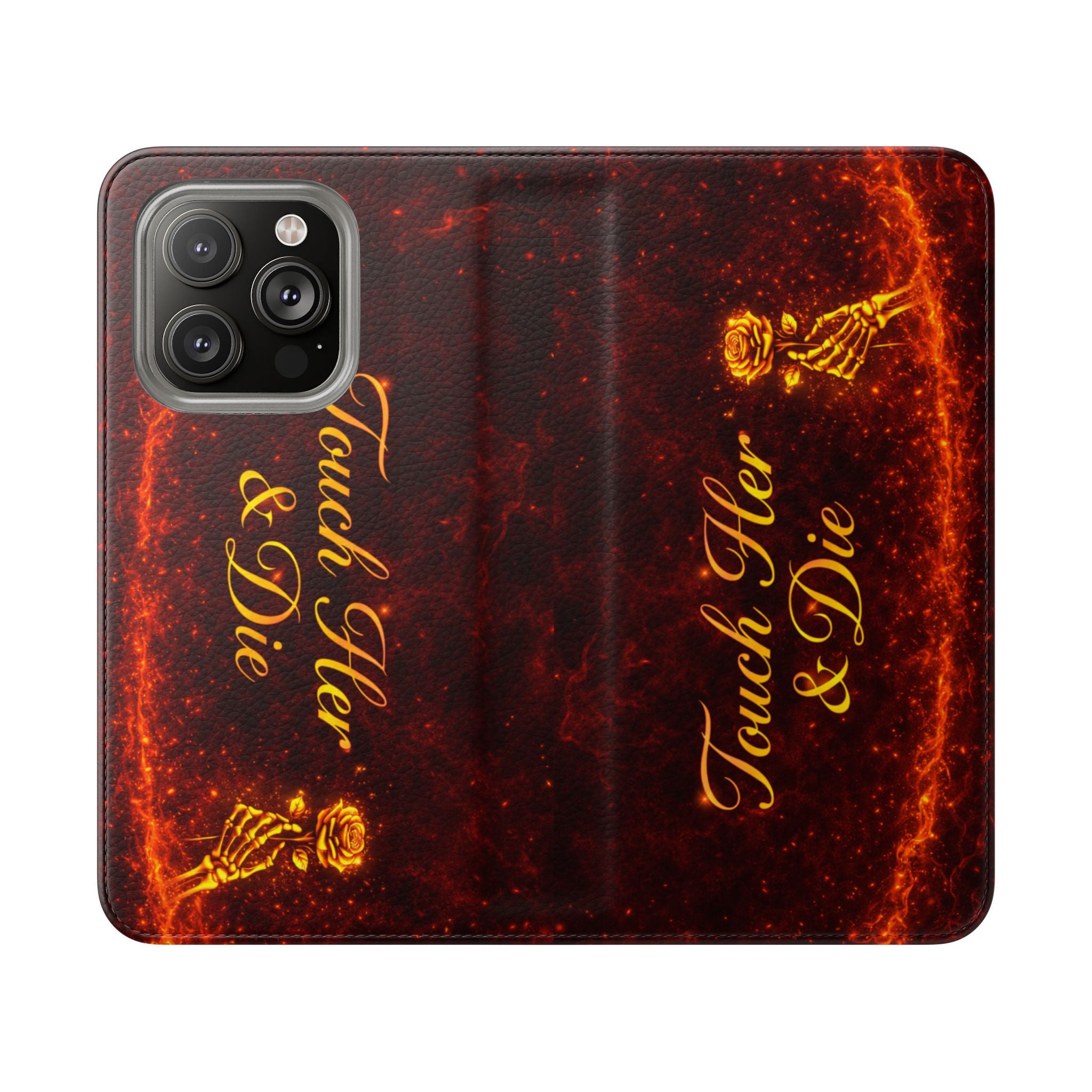 Touch Her & Die Wallet Phone Case