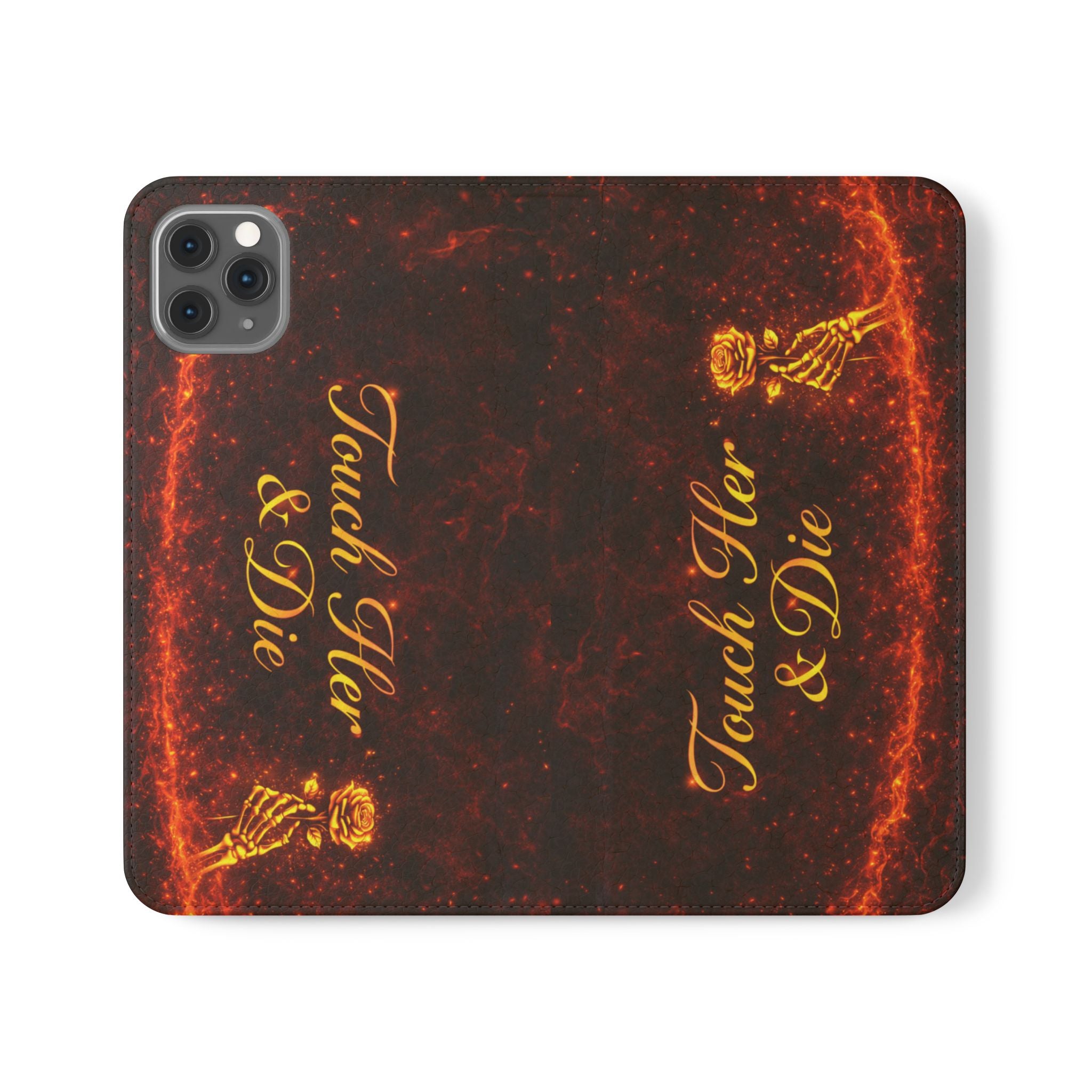 Touch Her & Die Wallet Phone Case
