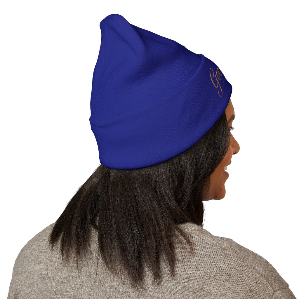 Embroidered "Good Girl." Cuffed Beanie