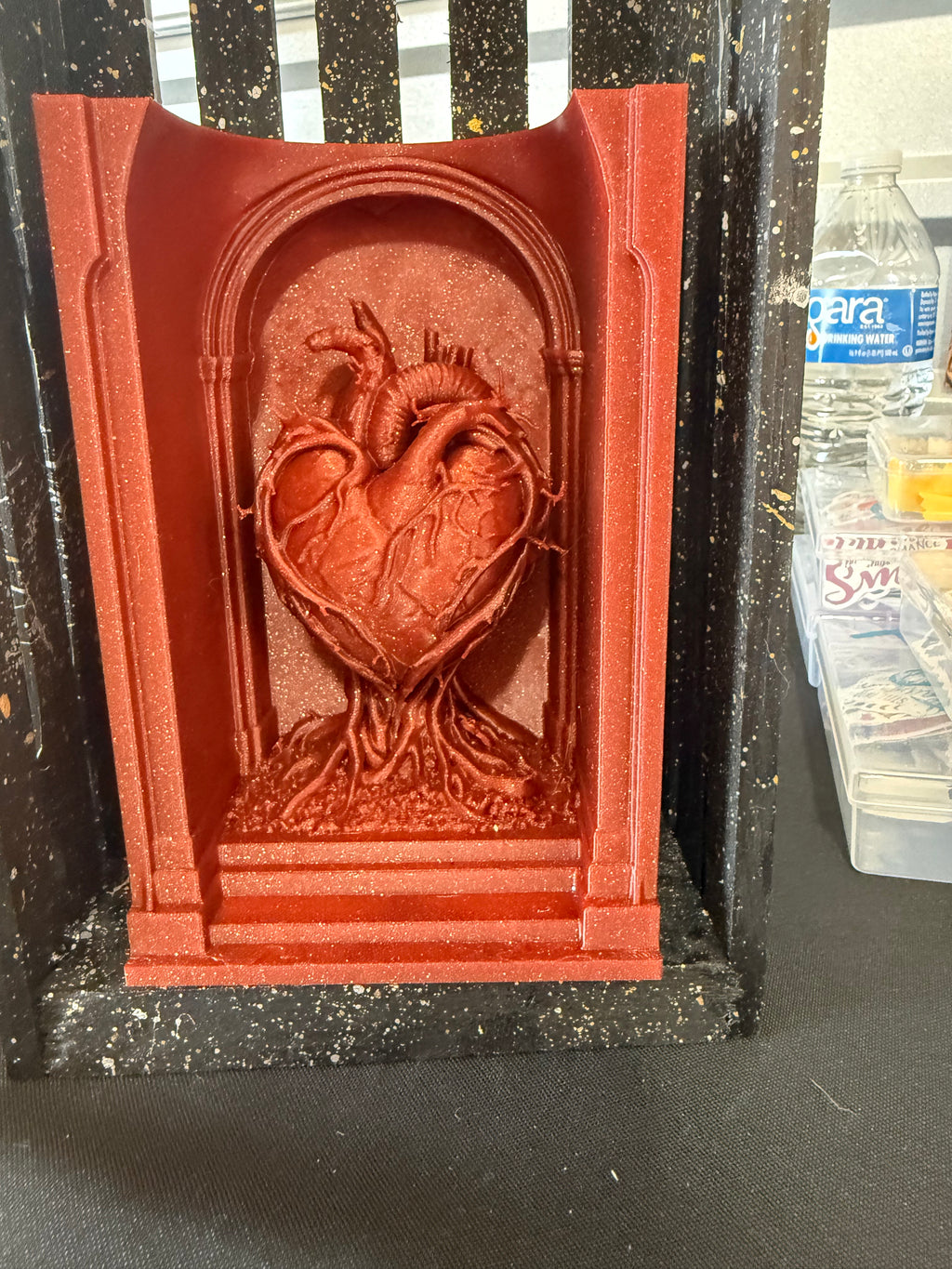 Anatomical Heart Book Nook | 3D Printed Gothic Bookshelf Décor