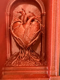 Anatomical Heart Book Nook | 3D Printed Gothic Bookshelf Décor