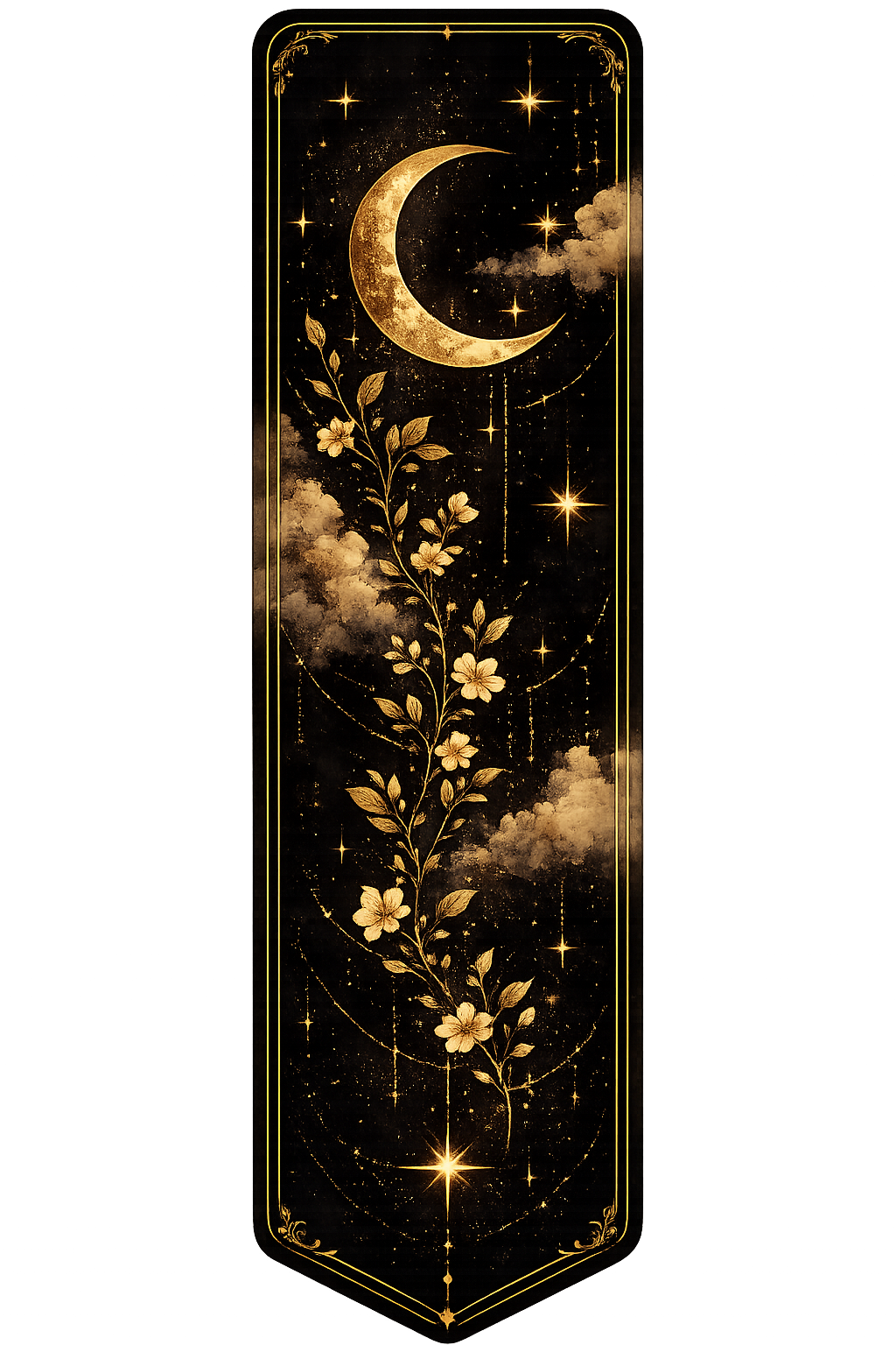 Midnight Bloom - Printable Bookmark