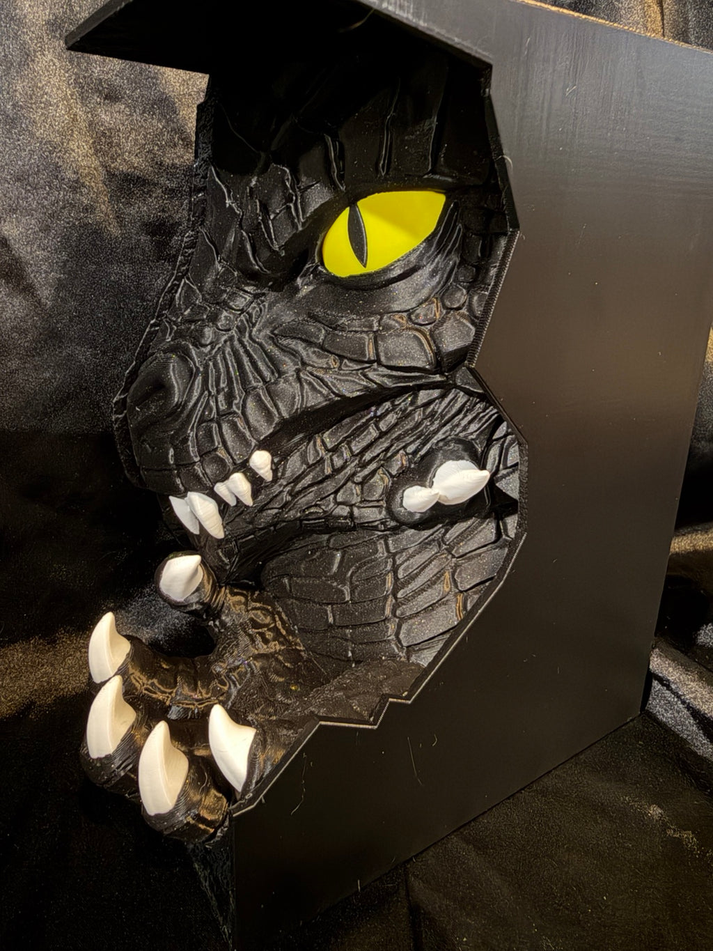 Dragon bookend close-up