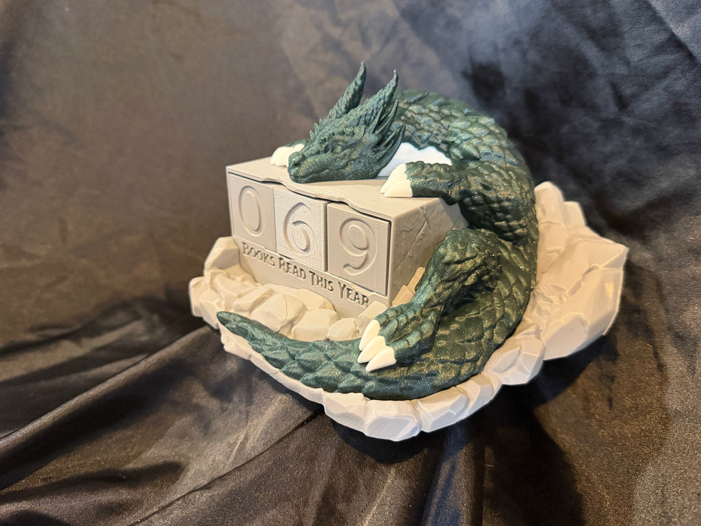 Books Read Dragon Counter angled front view