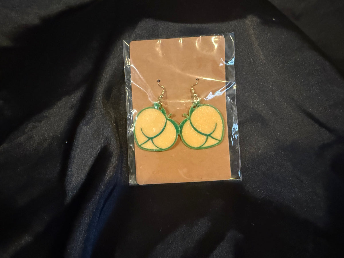 3D printed peach earrings